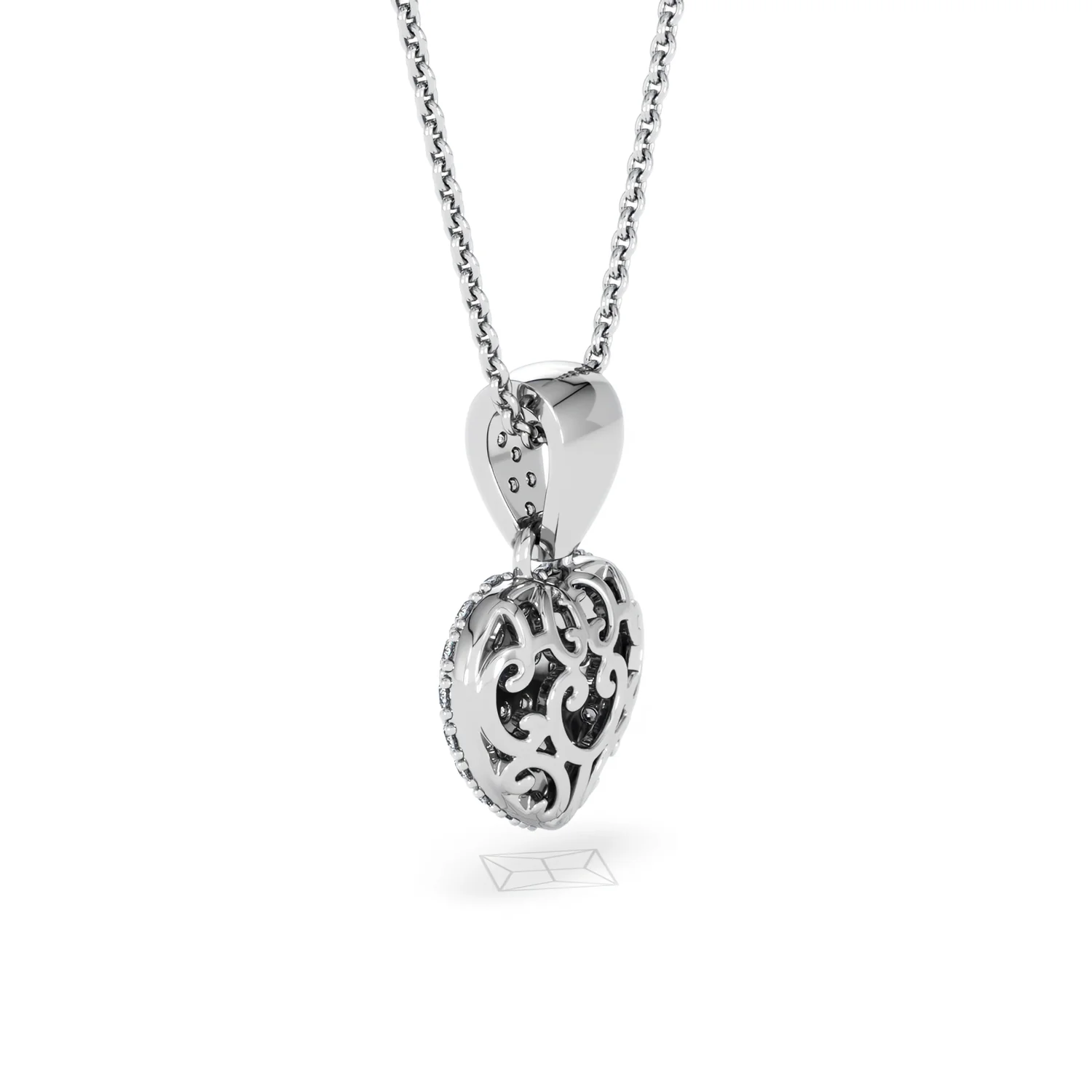 Heart Lab Diamond Necklace 0.50ct in 925 Silver - Image 64