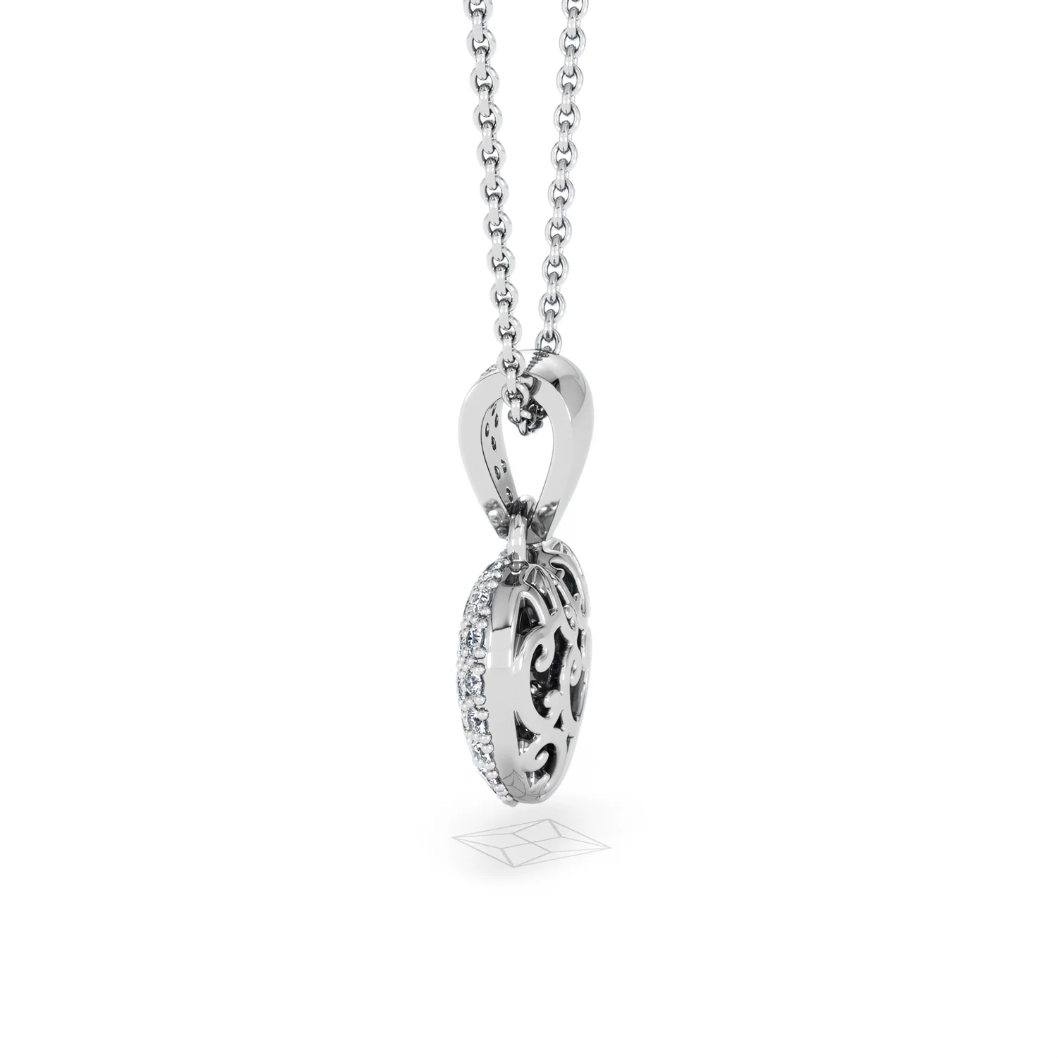 Heart Lab Diamond Necklace 0.50ct in 925 Silver - Image 69