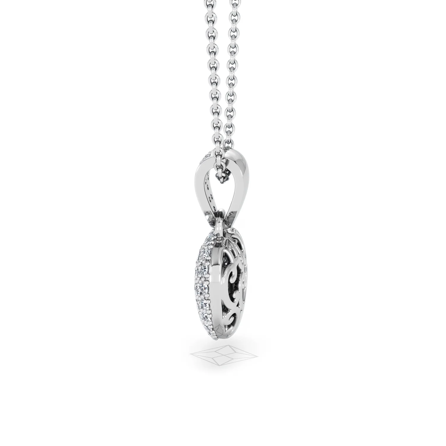 Heart Lab Diamond Necklace 0.50ct in 925 Silver - Image 70
