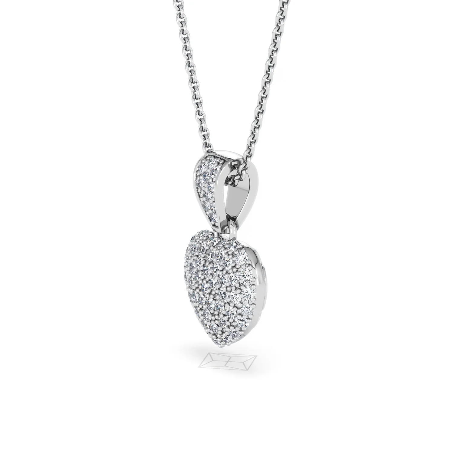 Heart Lab Diamond Necklace 0.50ct in 925 Silver - Image 79