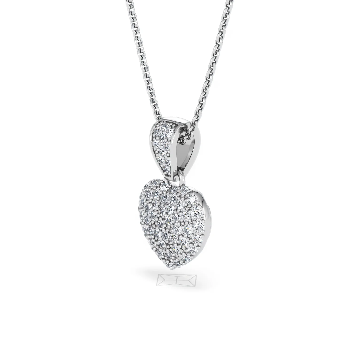 Heart Lab Diamond Necklace 0.50ct in 925 Silver - Image 81