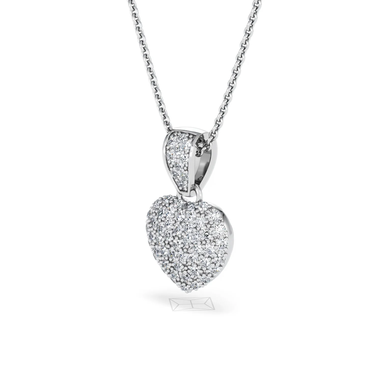 Heart Lab Diamond Necklace 0.50ct in 925 Silver - Image 83
