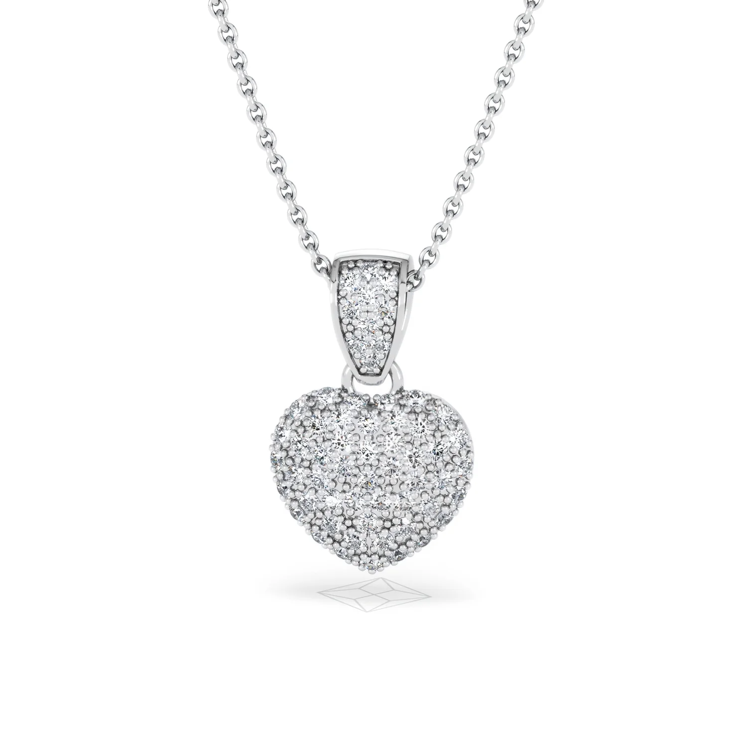 Heart Lab Diamond Necklace 0.50ct in 925 Silver - Image 90