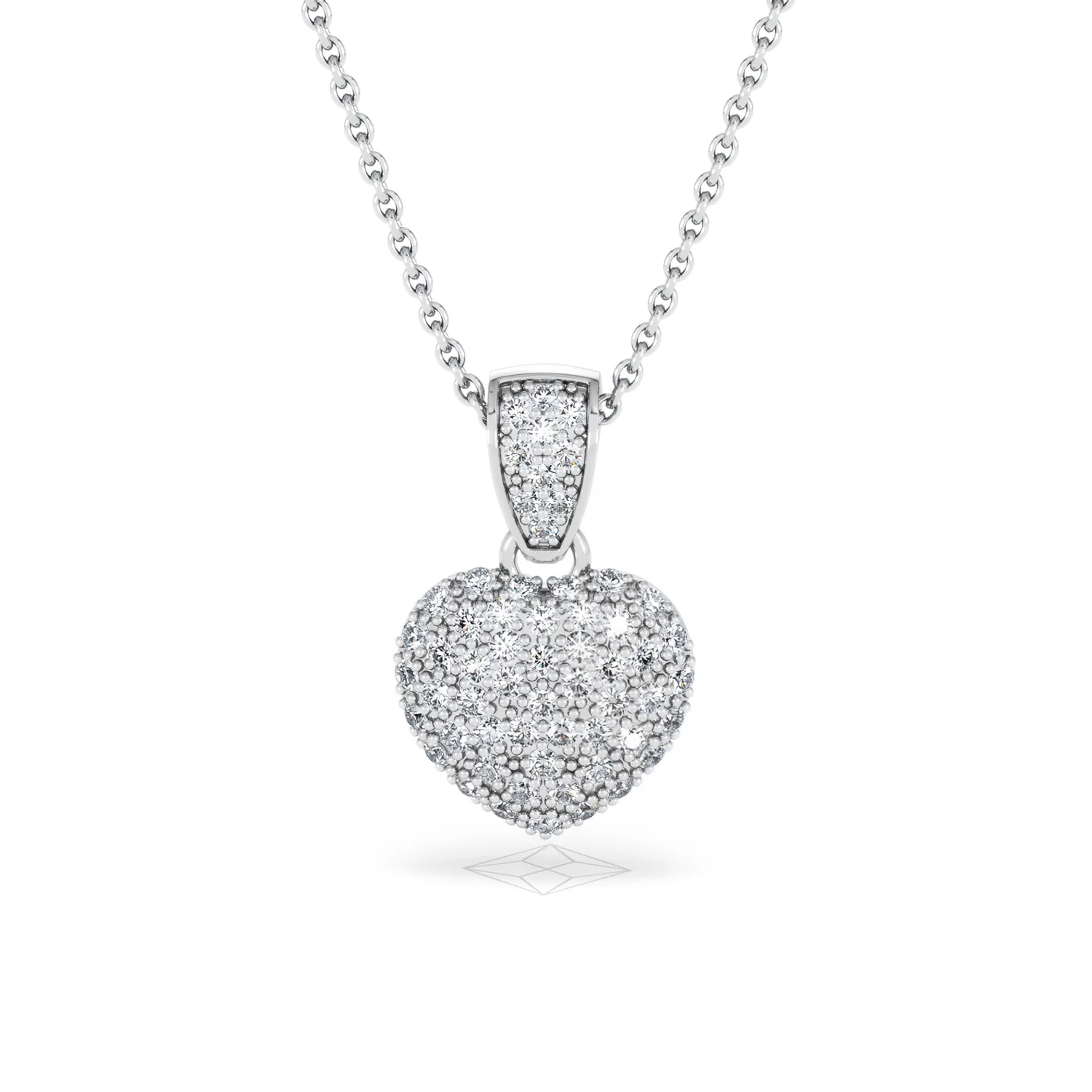 Heart Lab Diamond Necklace 0.50ct in 925 Silver - Image 91