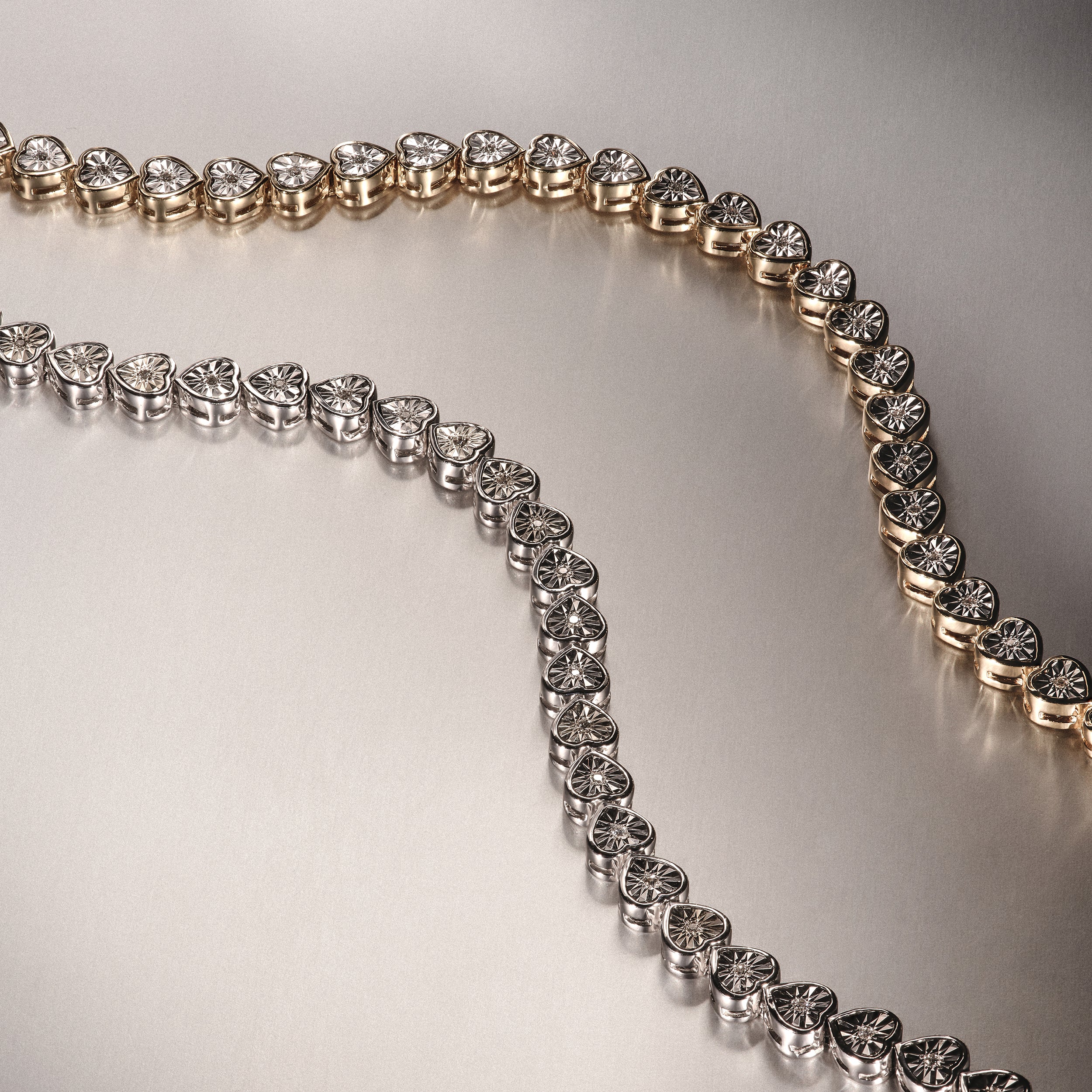 Heart Tennis Bracelet Lab Diamond 0.15ct in 925 Silver - Image 8