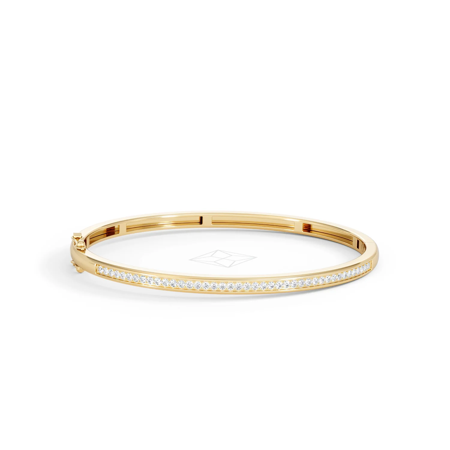 Heritage 0.50ct Round Cut Lab Diamond Bangle in 18K Gold Vermeil - Image 11
