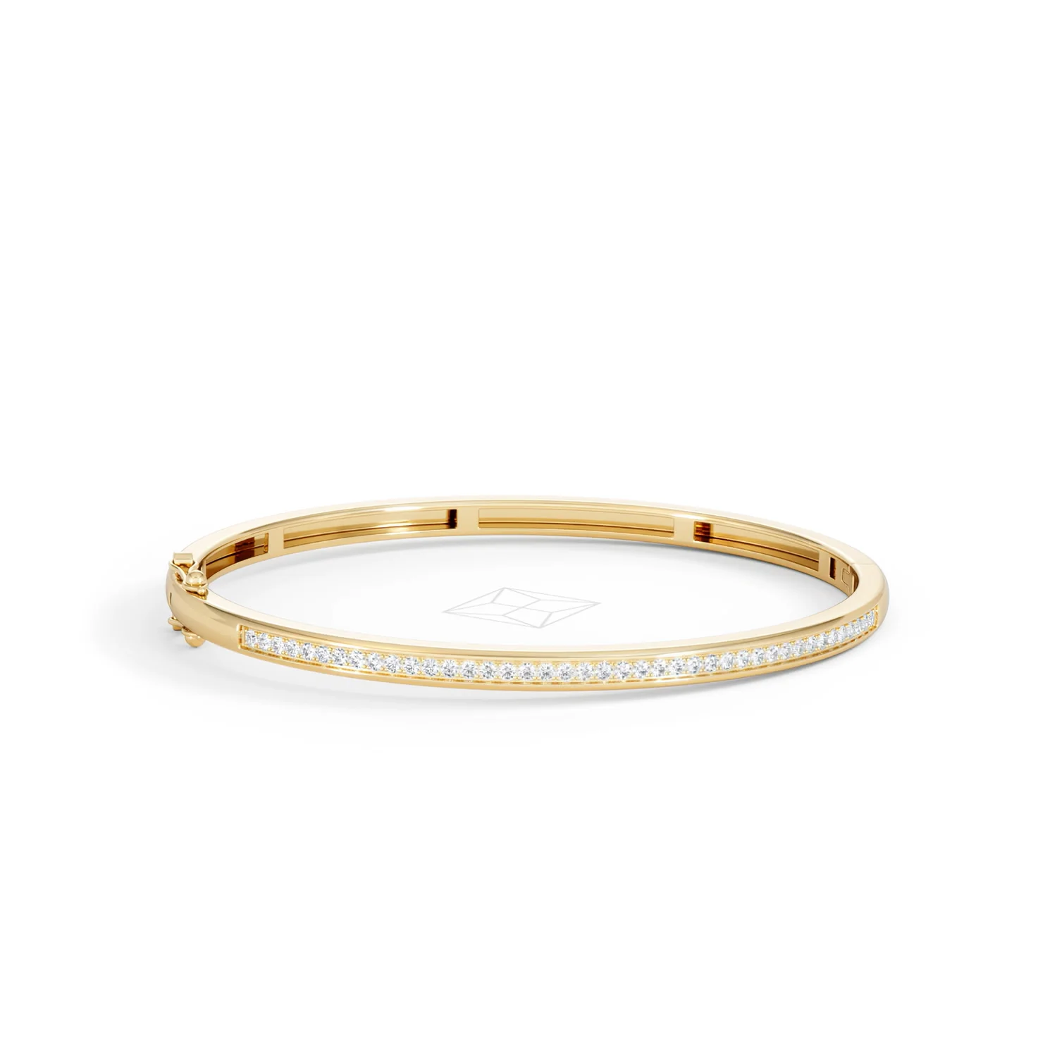 Heritage 0.50ct Round Cut Lab Diamond Bangle in 18K Gold Vermeil - Image 12