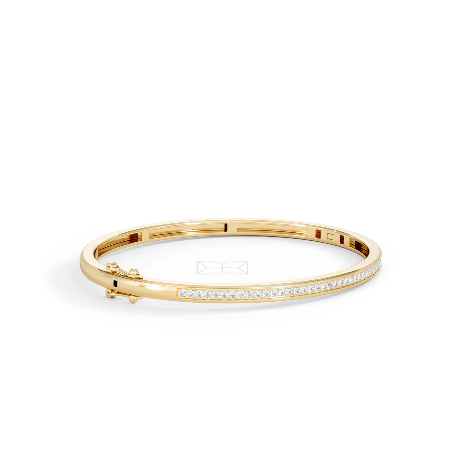 Heritage 0.50ct Round Cut Lab Diamond Bangle in 18K Gold Vermeil - Image 19