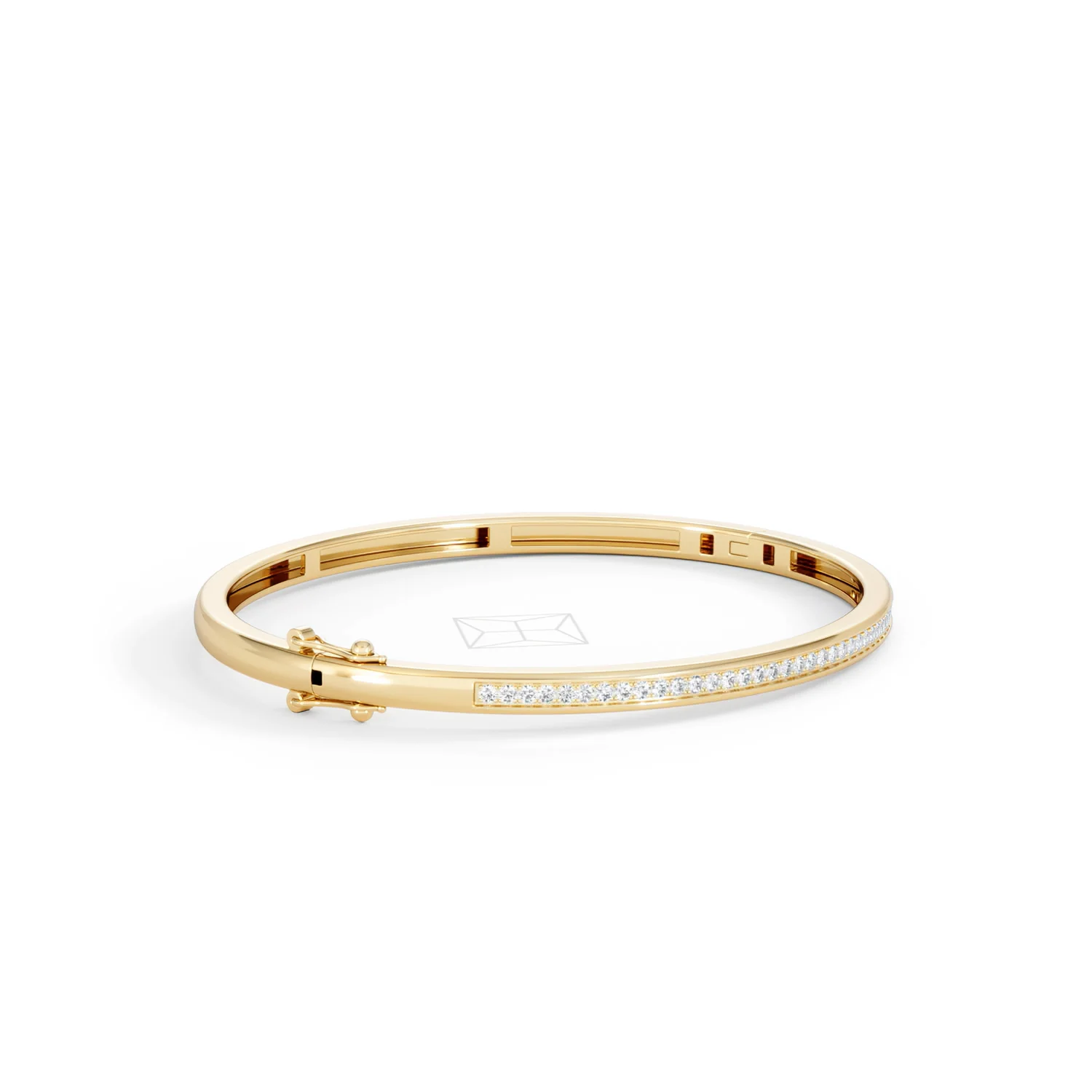 Heritage 0.50ct Round Cut Lab Diamond Bangle in 18K Gold Vermeil - Image 21