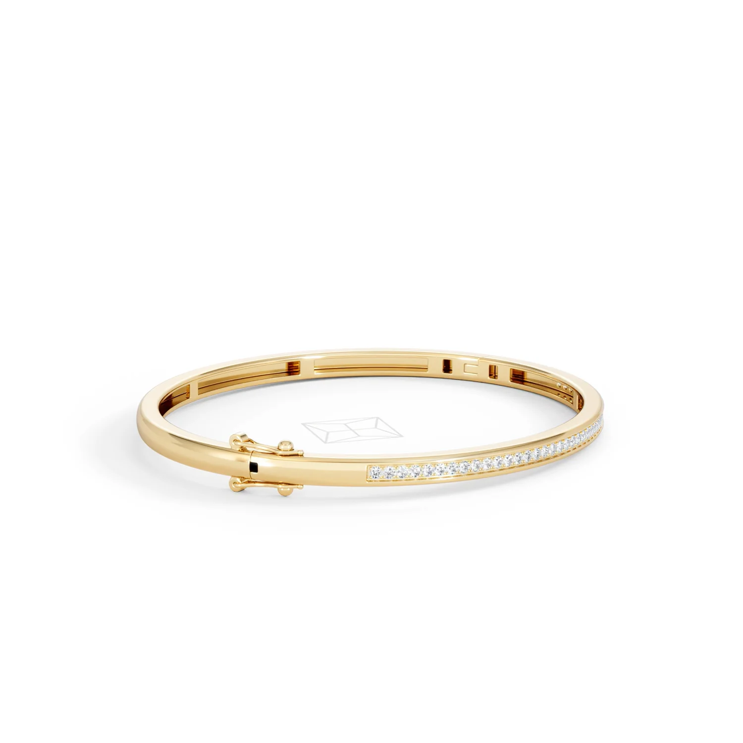 Heritage 0.50ct Round Cut Lab Diamond Bangle in 18K Gold Vermeil - Image 23