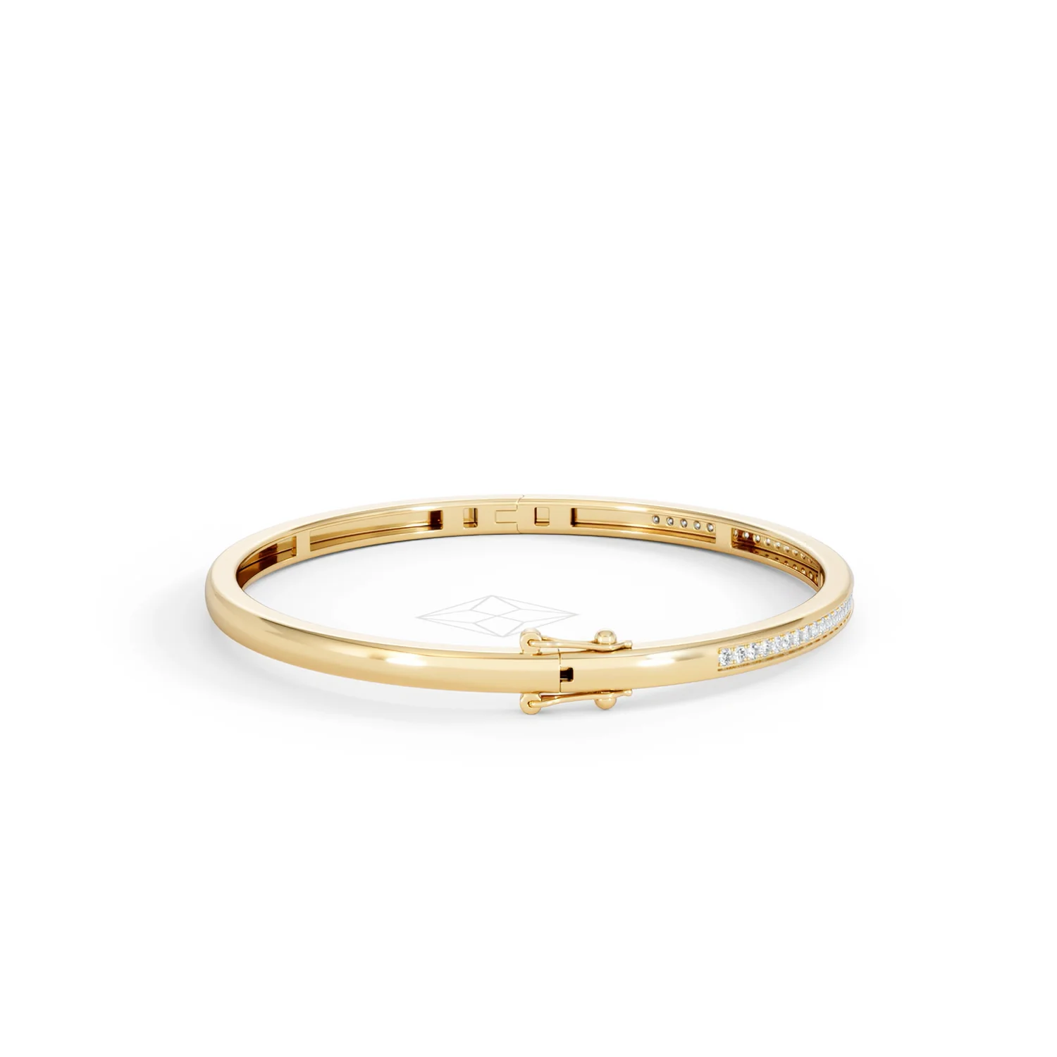 Heritage 0.50ct Round Cut Lab Diamond Bangle in 18K Gold Vermeil - Image 30
