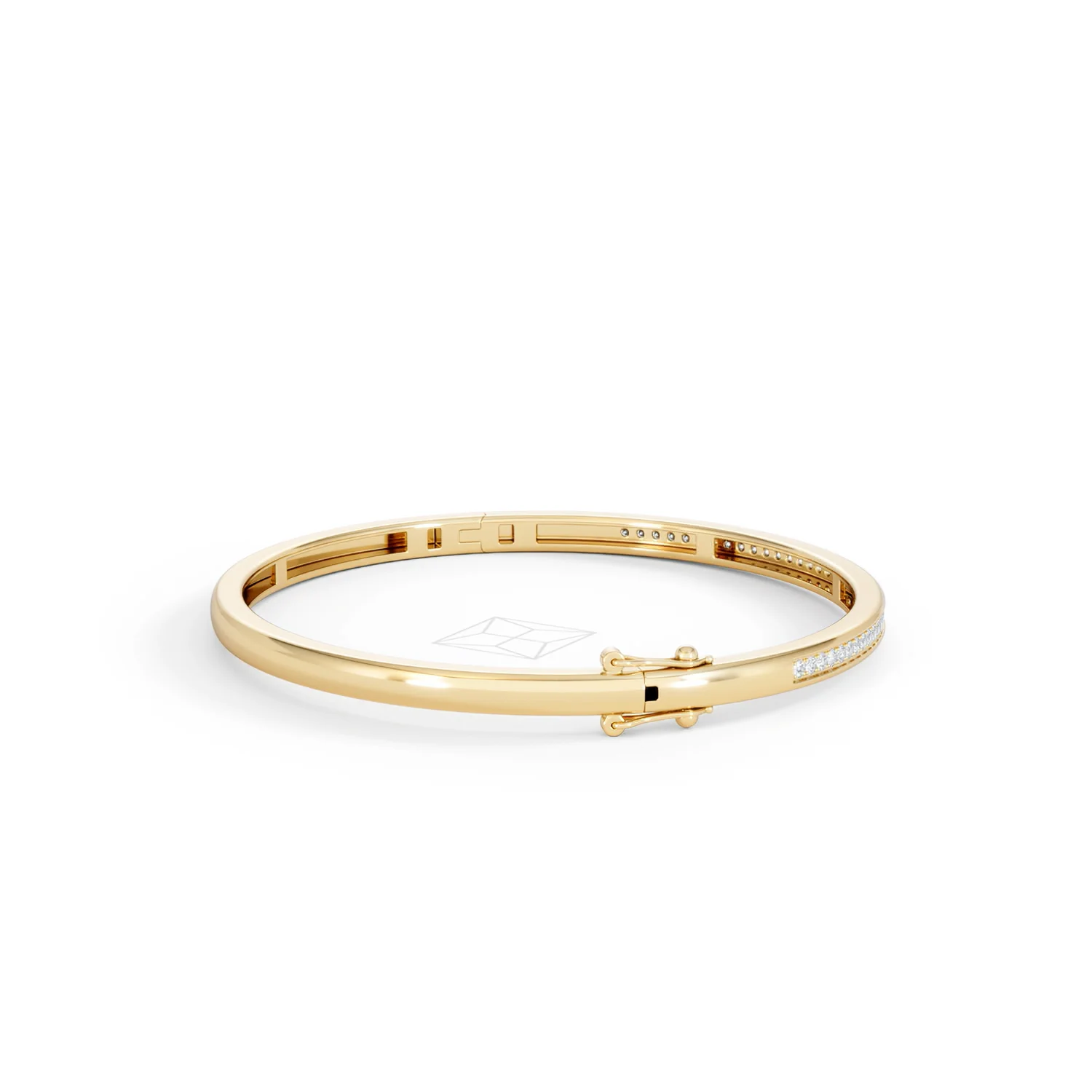 Heritage 0.50ct Round Cut Lab Diamond Bangle in 18K Gold Vermeil - Image 32