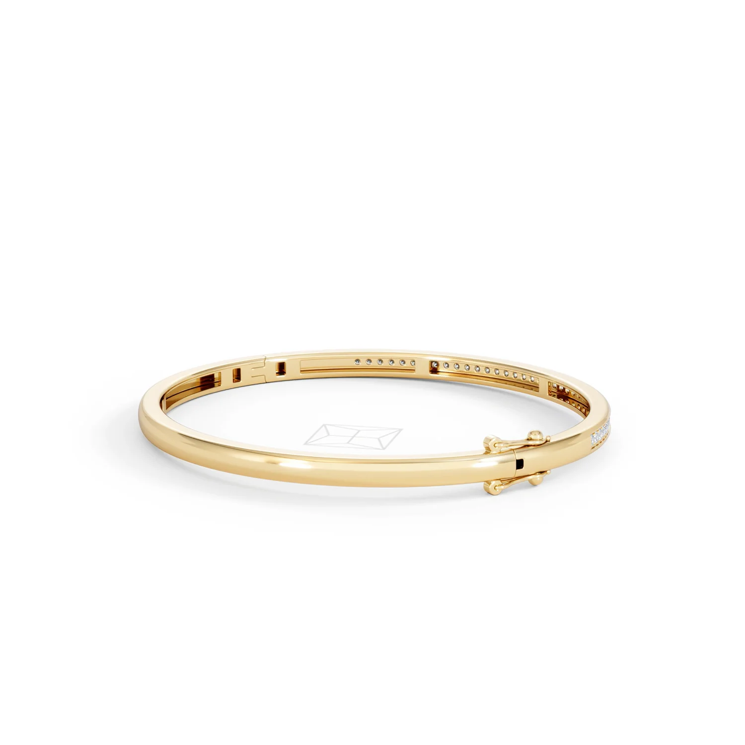 Heritage 0.50ct Round Cut Lab Diamond Bangle in 18K Gold Vermeil - Image 36