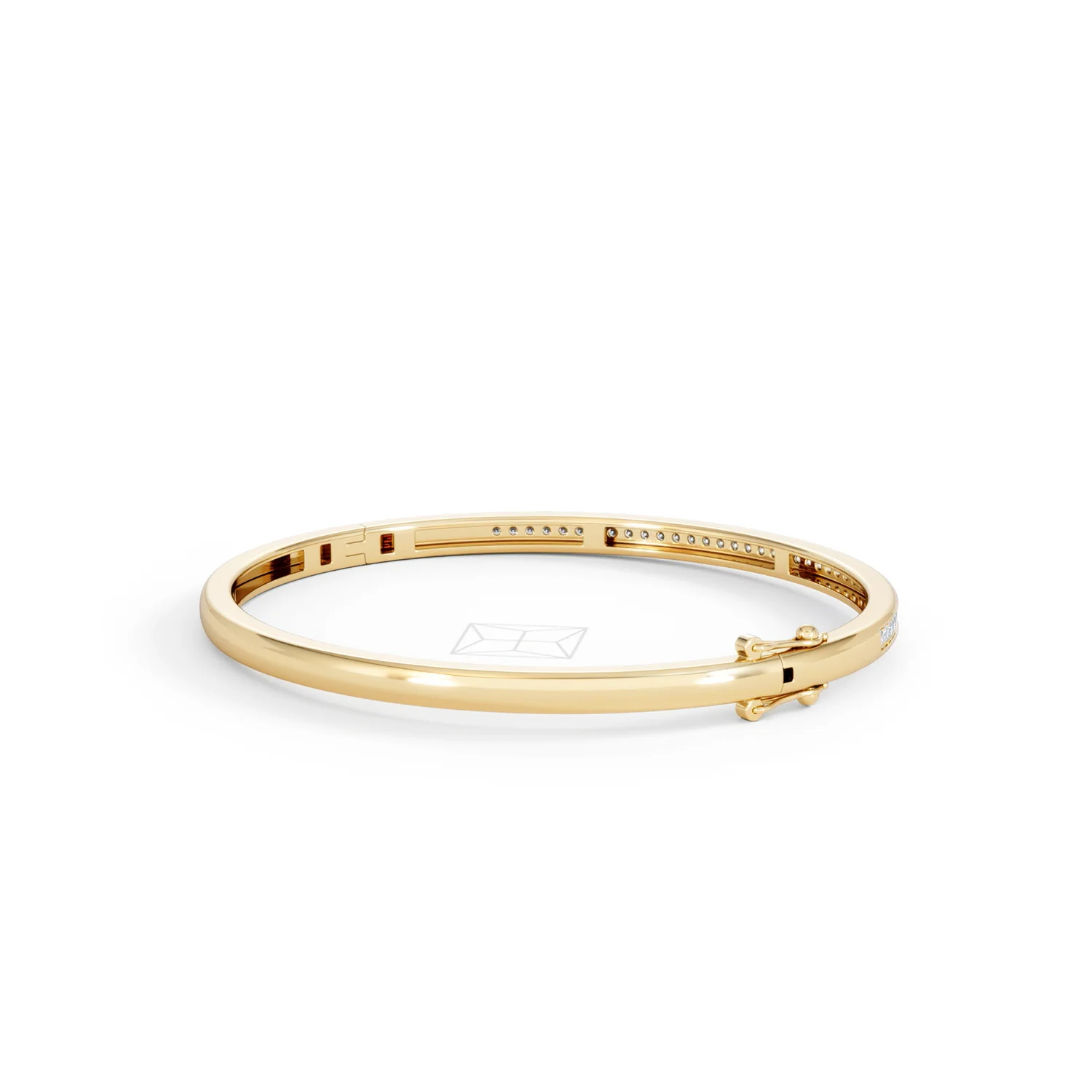 Heritage 0.50ct Round Cut Lab Diamond Bangle in 18K Gold Vermeil - Image 37