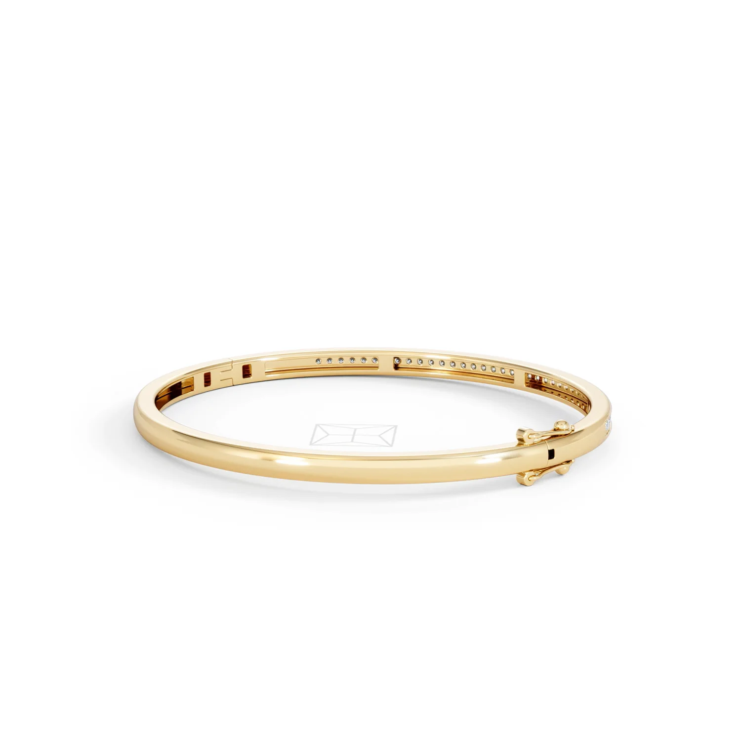 Heritage 0.50ct Round Cut Lab Diamond Bangle in 18K Gold Vermeil - Image 38