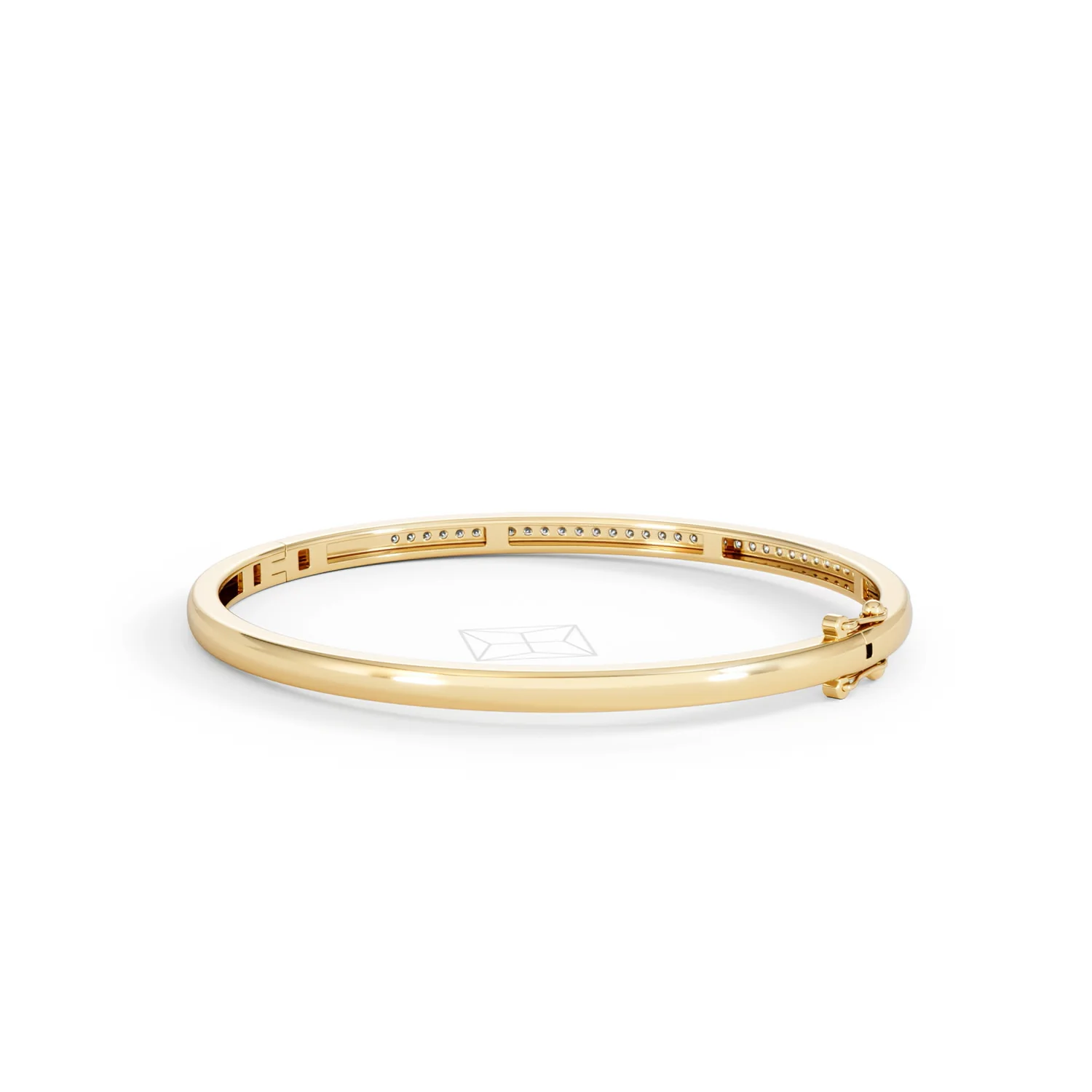 Heritage 0.50ct Round Cut Lab Diamond Bangle in 18K Gold Vermeil - Image 41
