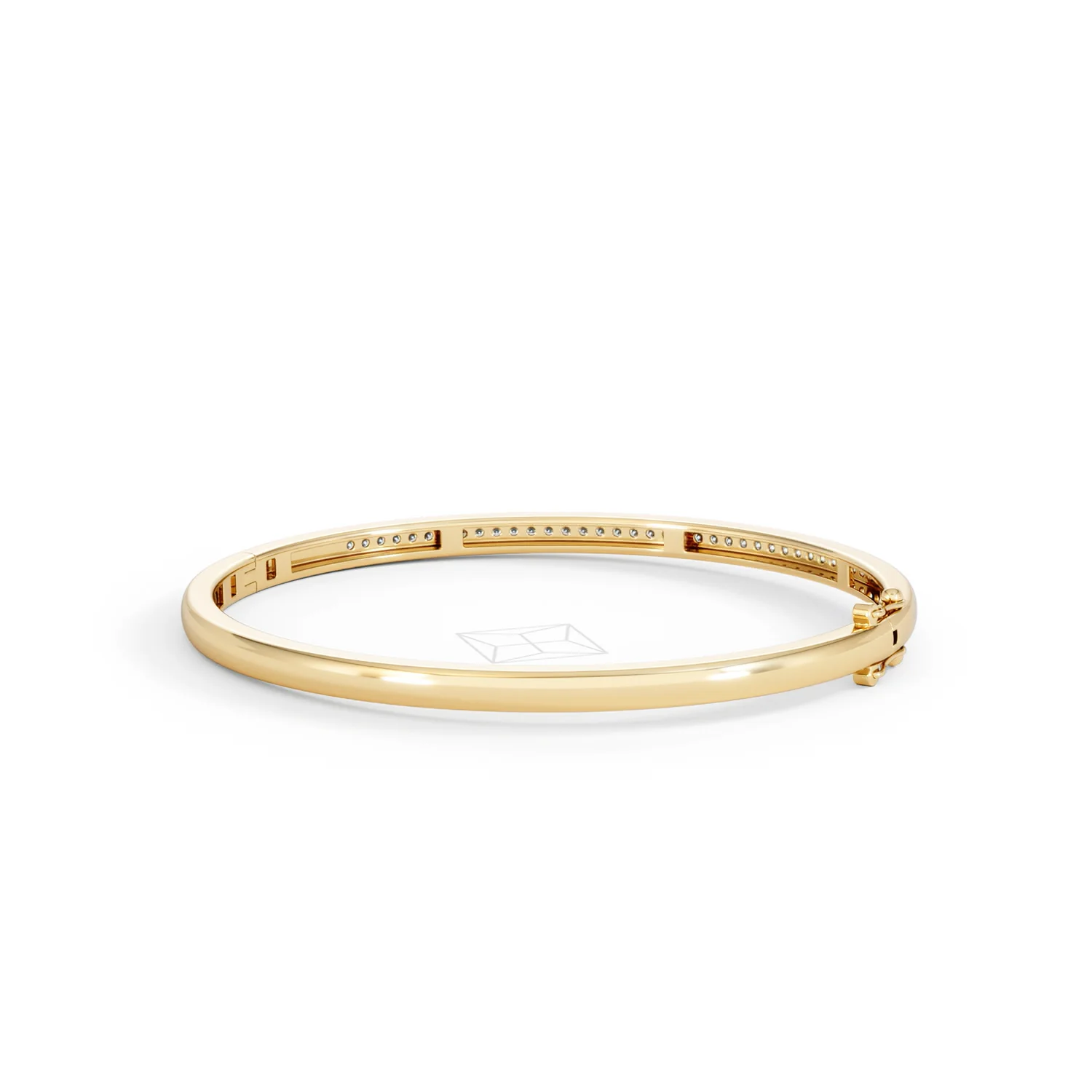 Heritage 0.50ct Round Cut Lab Diamond Bangle in 18K Gold Vermeil - Image 43