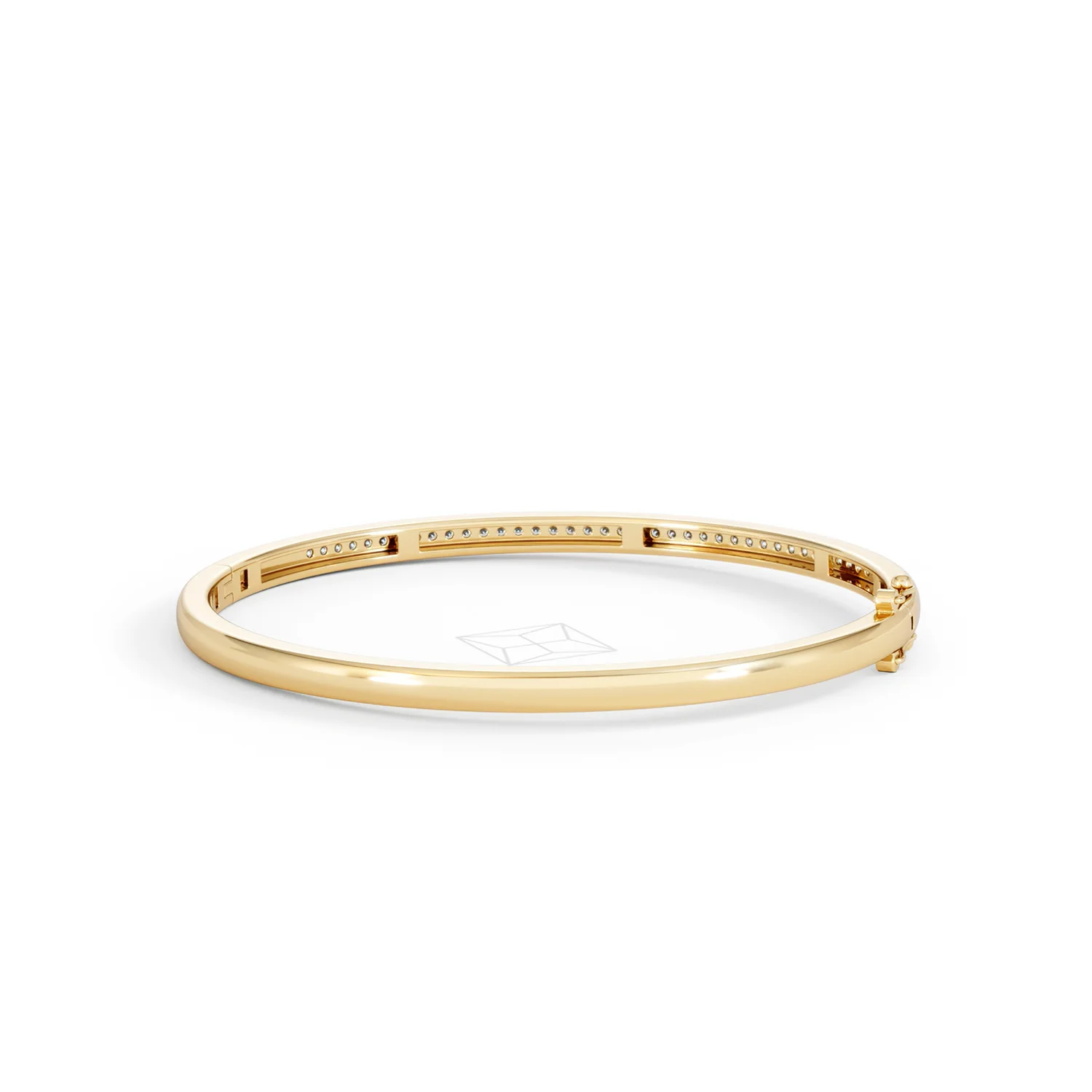 Heritage 0.50ct Round Cut Lab Diamond Bangle in 18K Gold Vermeil - Image 45