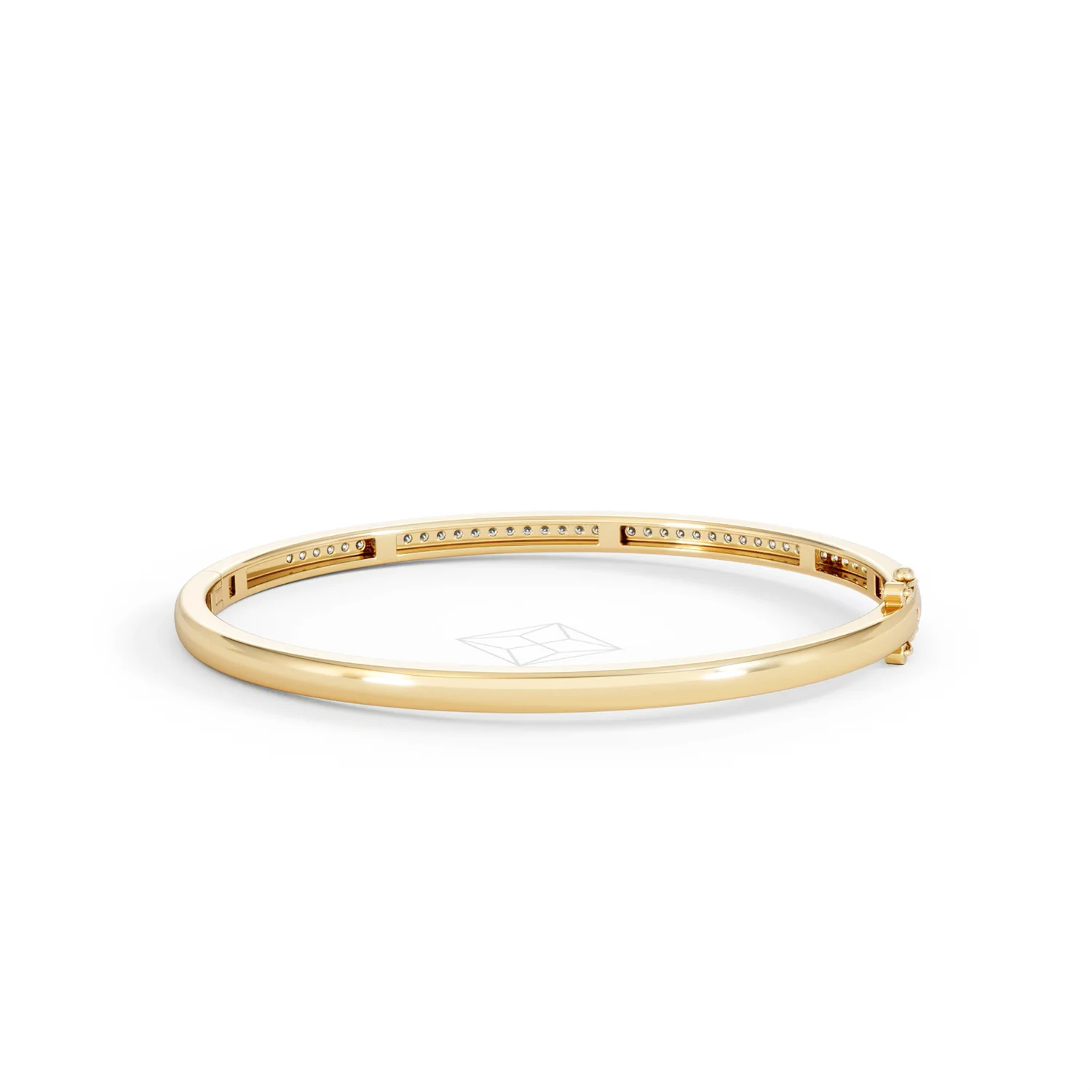 Heritage 0.50ct Round Cut Lab Diamond Bangle in 18K Gold Vermeil - Image 46