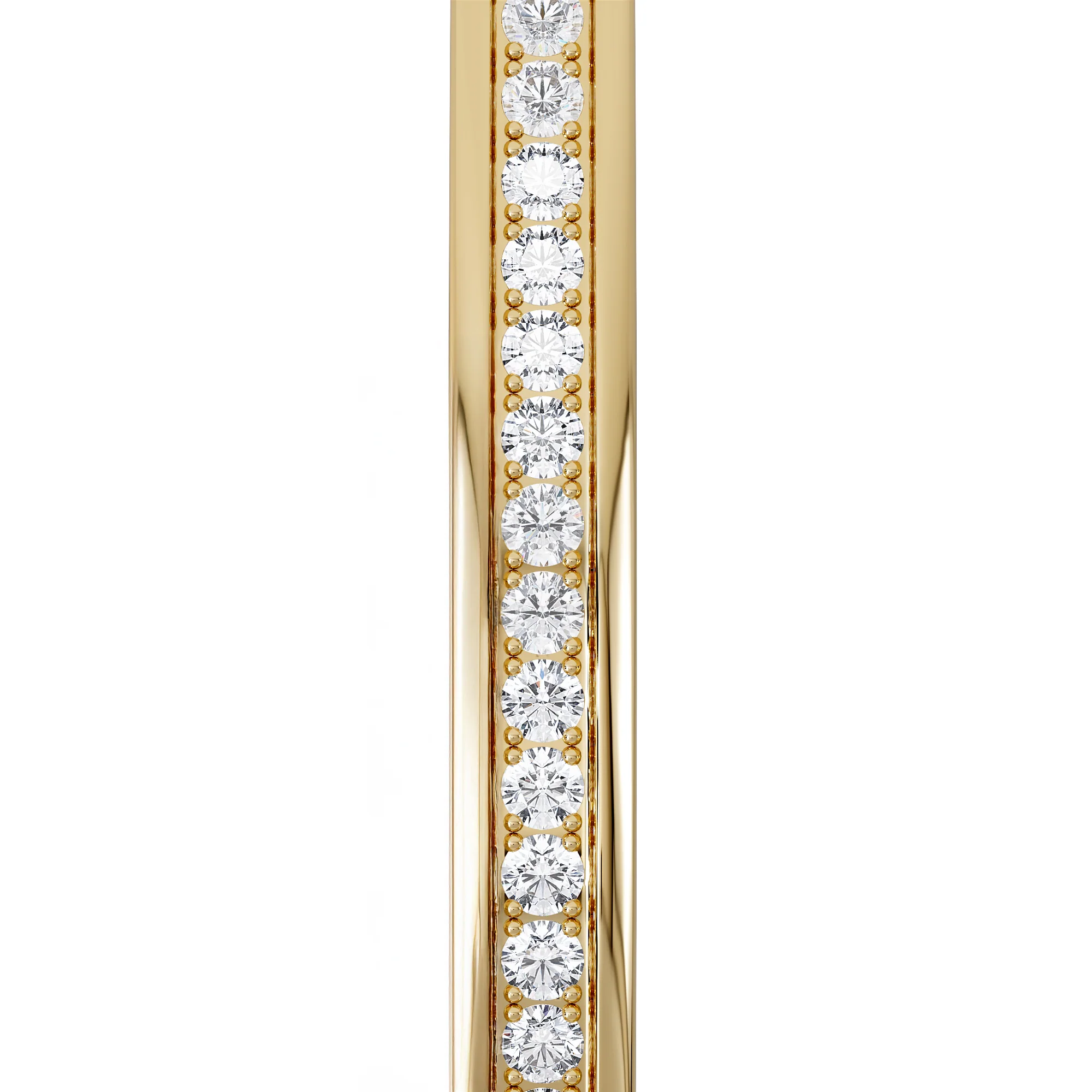 Heritage 0.50ct Round Cut Lab Diamond Bangle in 18K Gold Vermeil - Image 5