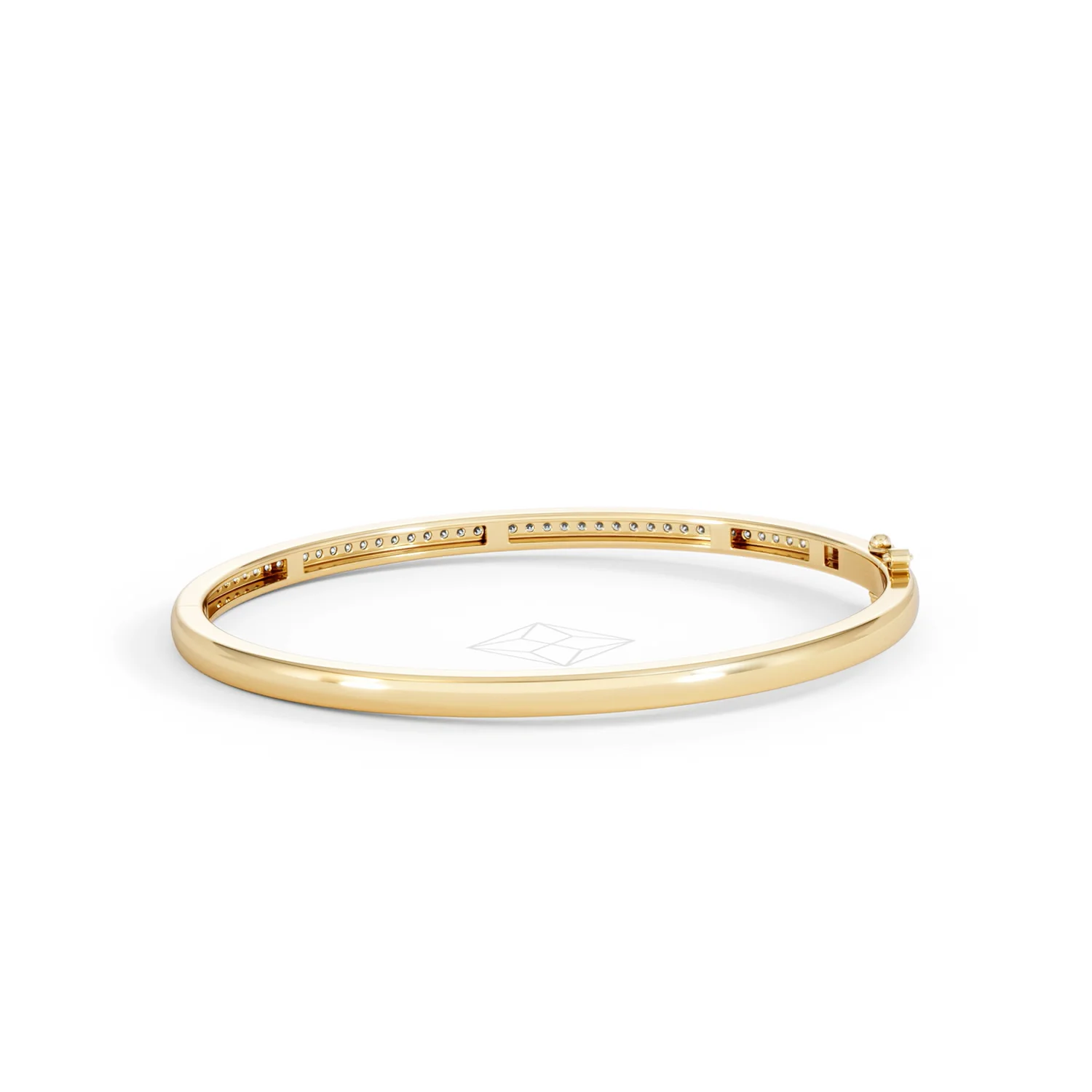 Heritage 0.50ct Round Cut Lab Diamond Bangle in 18K Gold Vermeil - Image 51