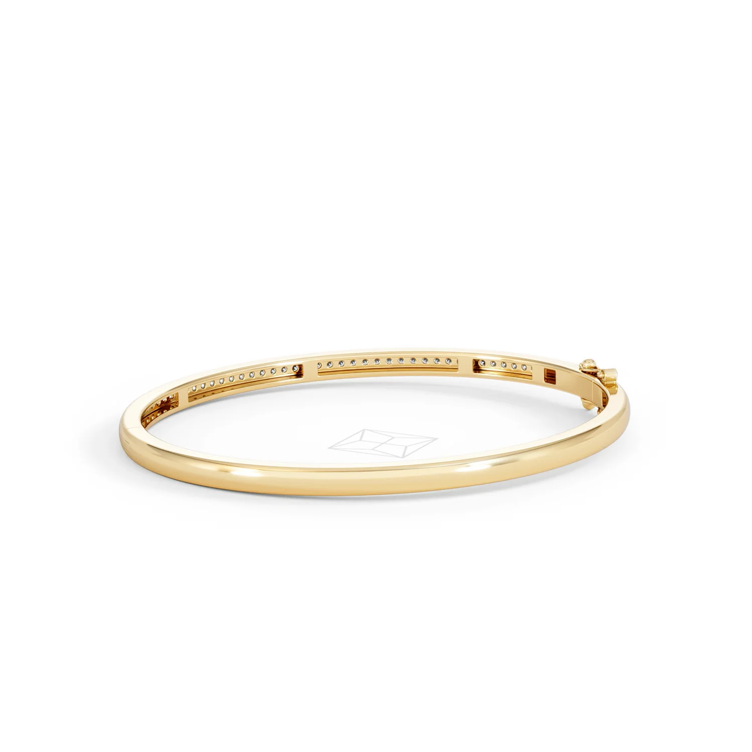 Heritage 0.50ct Round Cut Lab Diamond Bangle in 18K Gold Vermeil - Image 53
