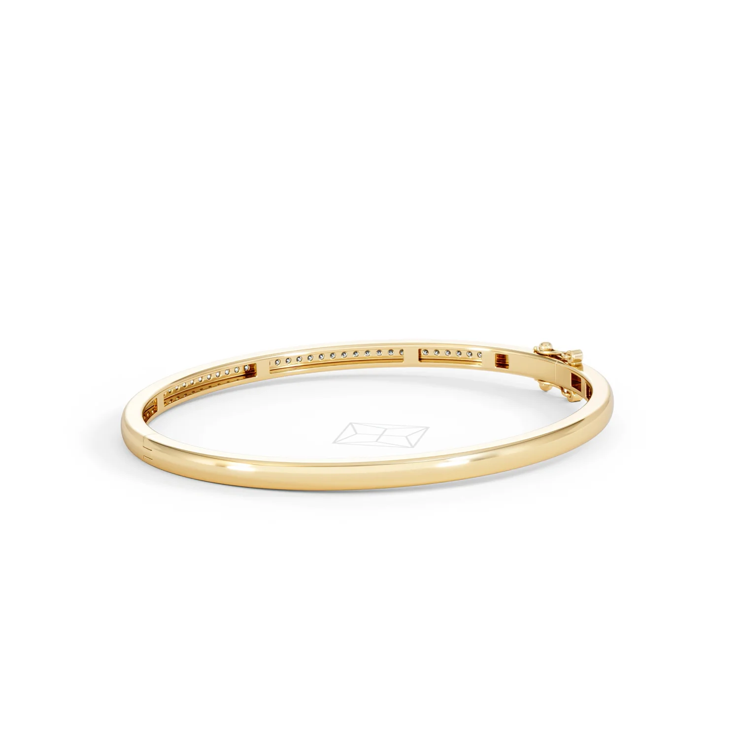 Heritage 0.50ct Round Cut Lab Diamond Bangle in 18K Gold Vermeil - Image 56
