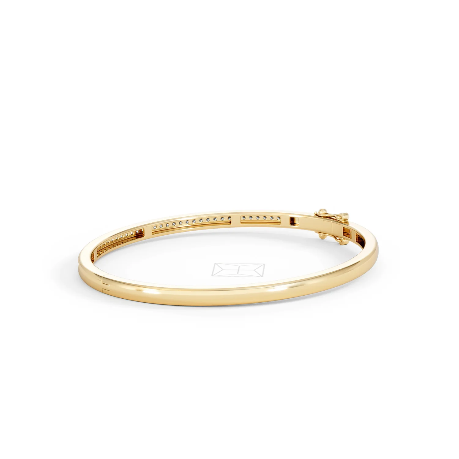 Heritage 0.50ct Round Cut Lab Diamond Bangle in 18K Gold Vermeil - Image 58