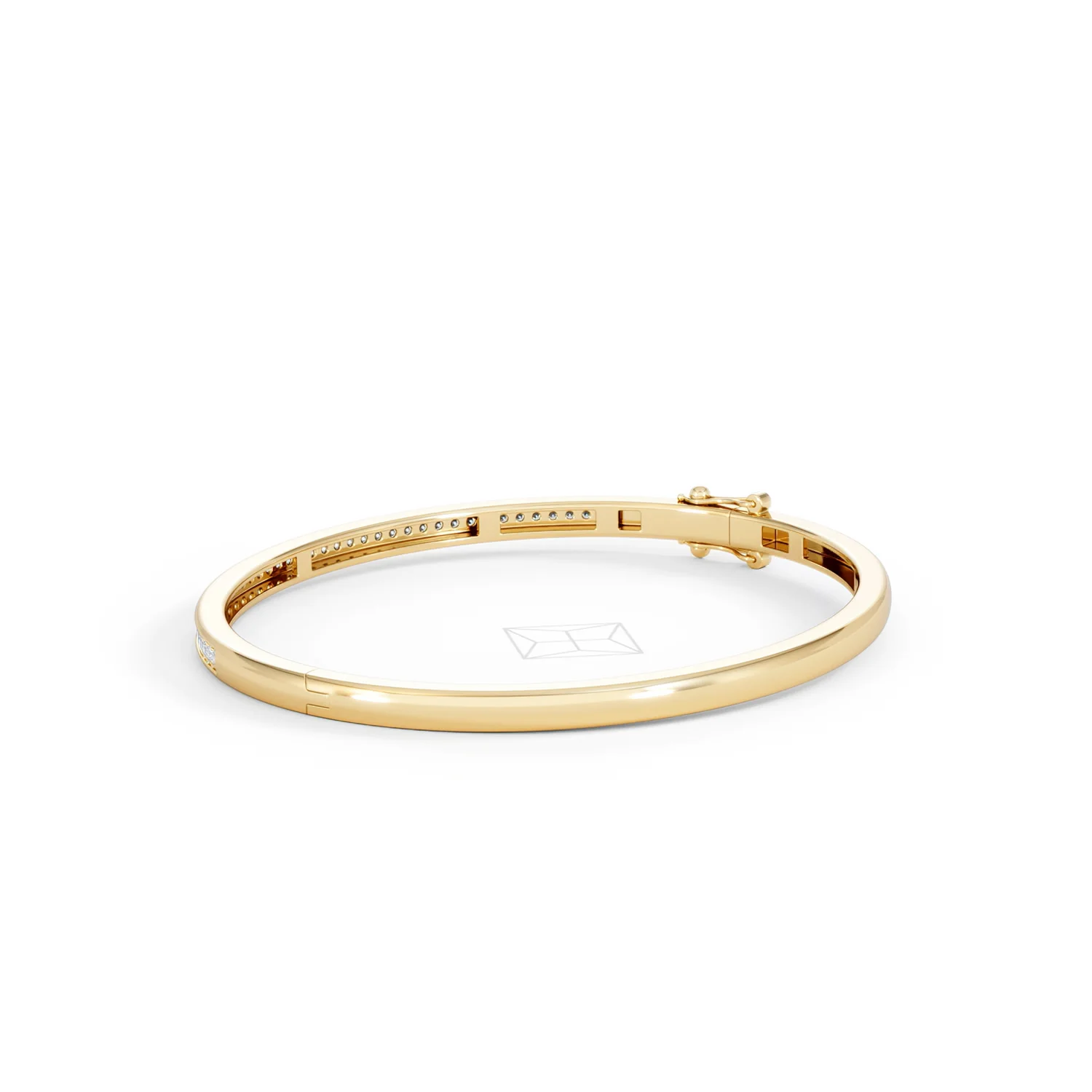 Heritage 0.50ct Round Cut Lab Diamond Bangle in 18K Gold Vermeil - Image 61