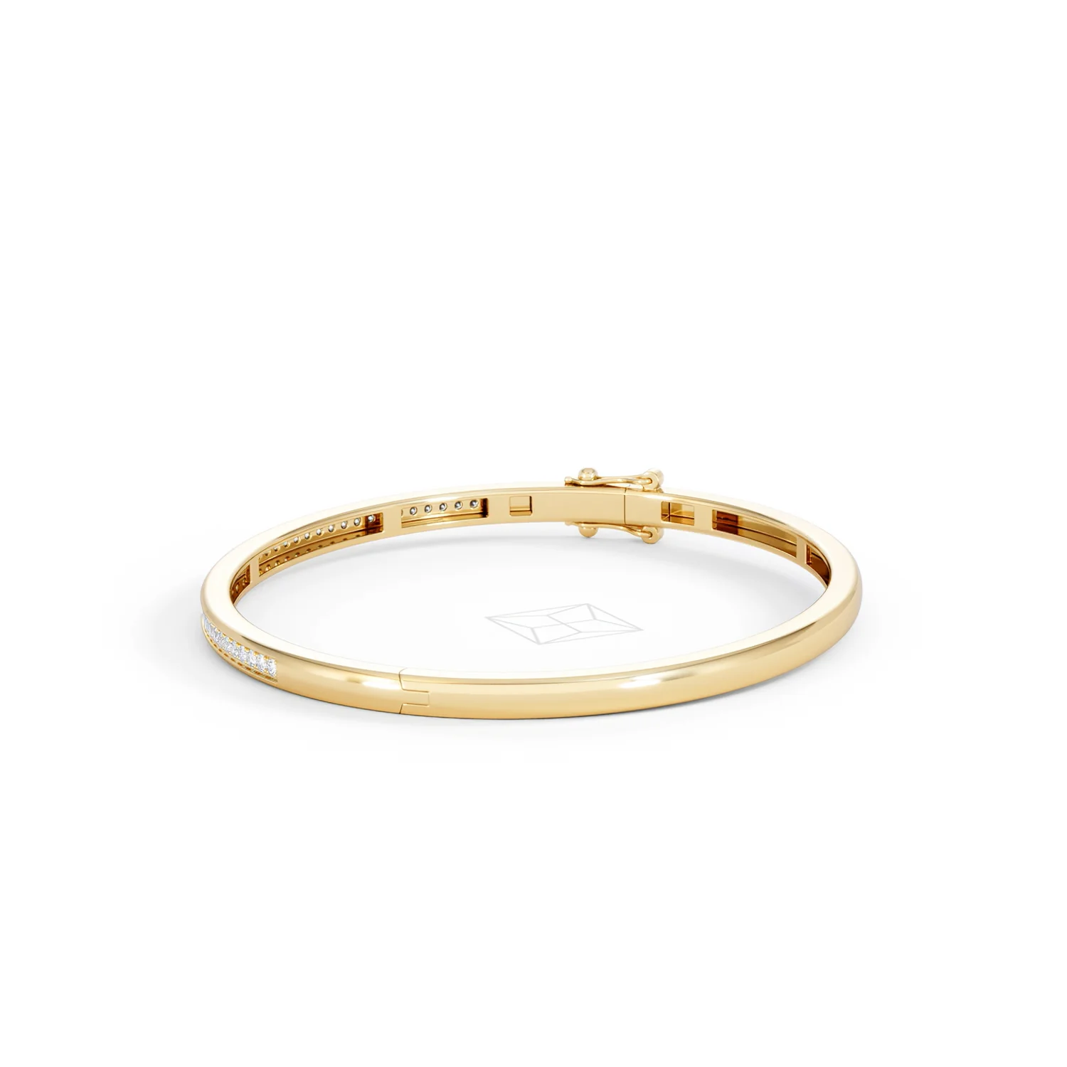 Heritage 0.50ct Round Cut Lab Diamond Bangle in 18K Gold Vermeil - Image 65