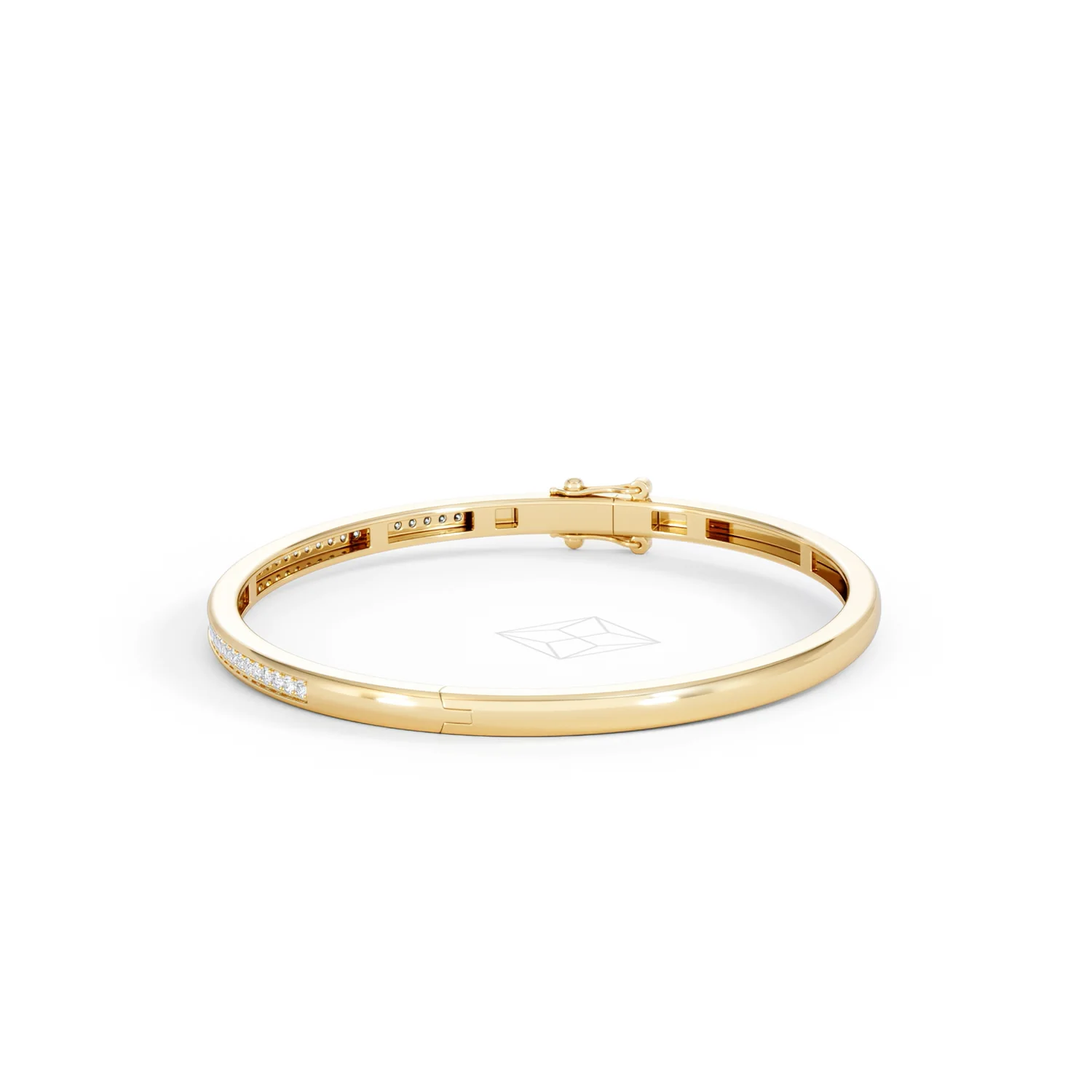 Heritage 0.50ct Round Cut Lab Diamond Bangle in 18K Gold Vermeil - Image 66