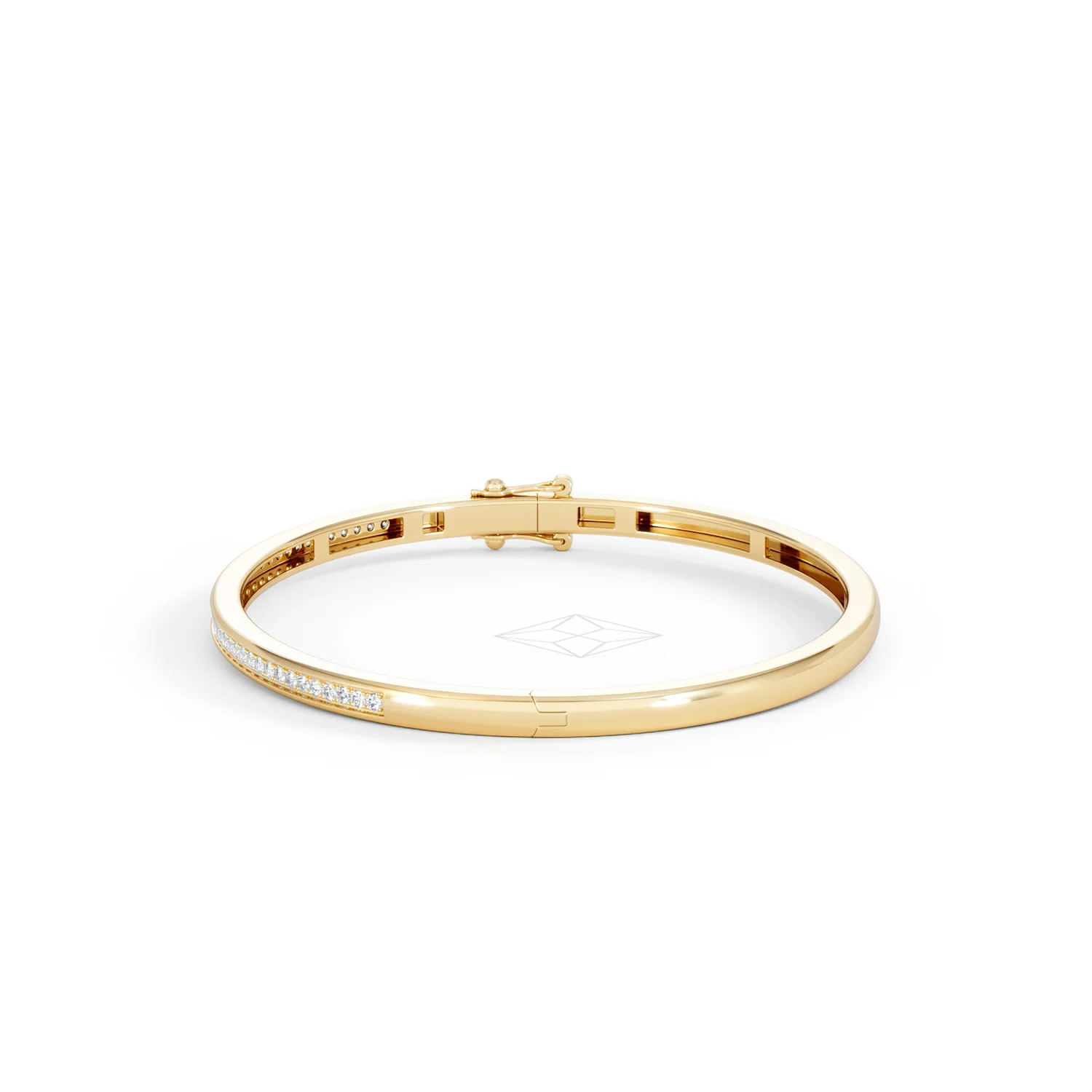 Heritage 0.50ct Round Cut Lab Diamond Bangle in 18K Gold Vermeil - Image 69