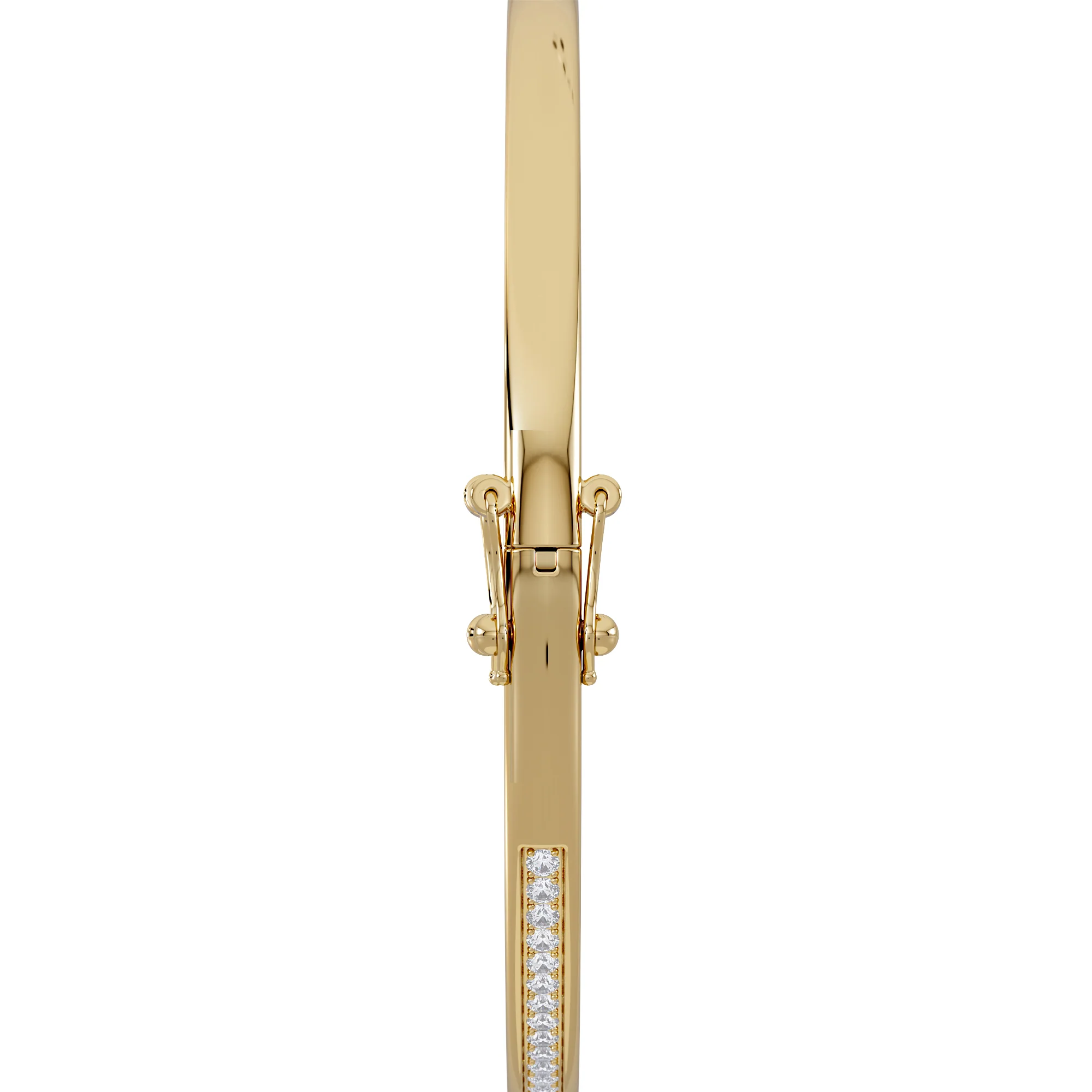 Heritage 0.50ct Round Cut Lab Diamond Bangle in 18K Gold Vermeil - Image 7