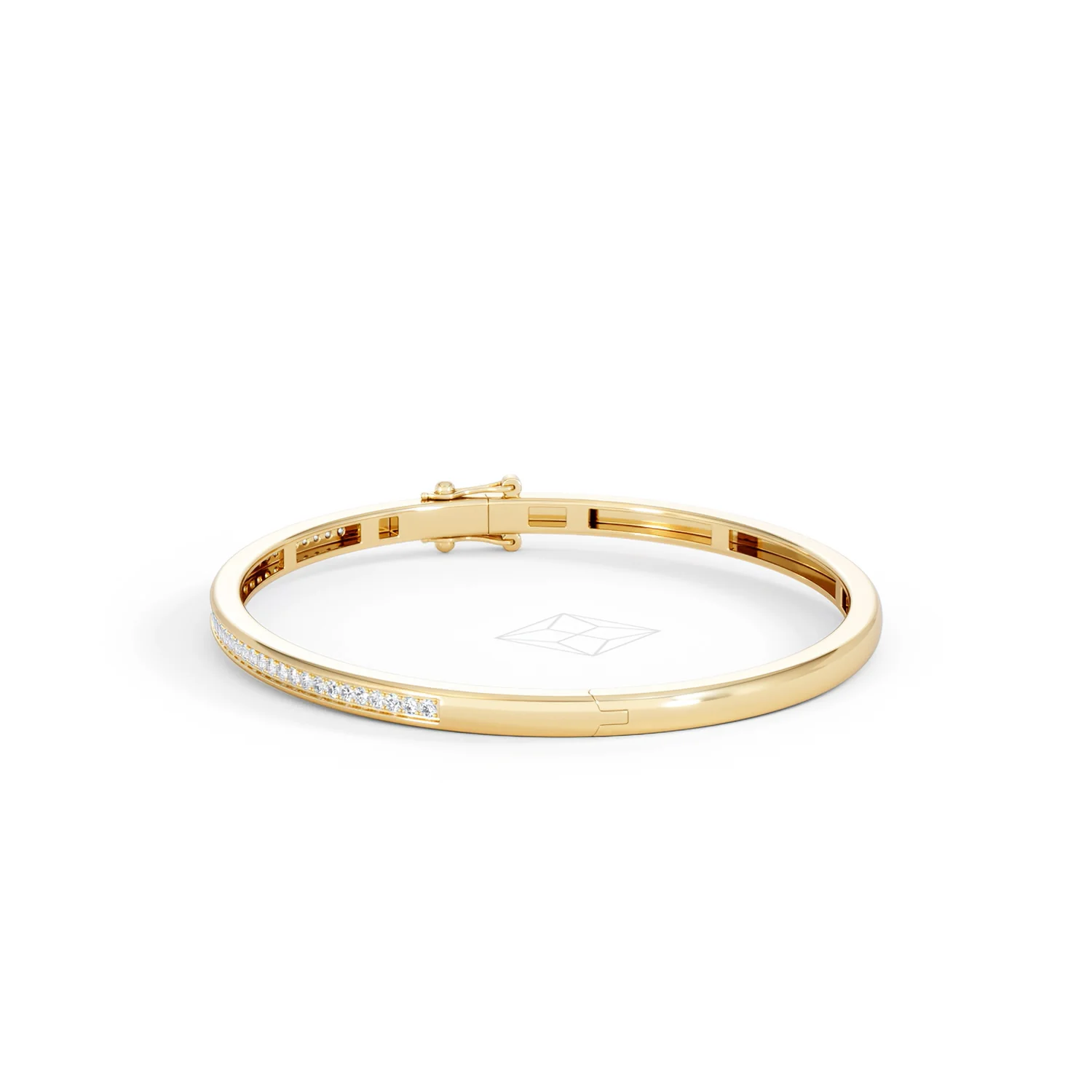Heritage 0.50ct Round Cut Lab Diamond Bangle in 18K Gold Vermeil - Image 71