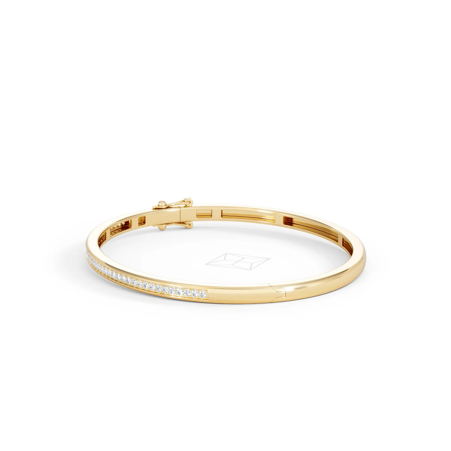 Heritage 0.50ct Round Cut Lab Diamond Bangle in 18K Gold Vermeil - Image 73