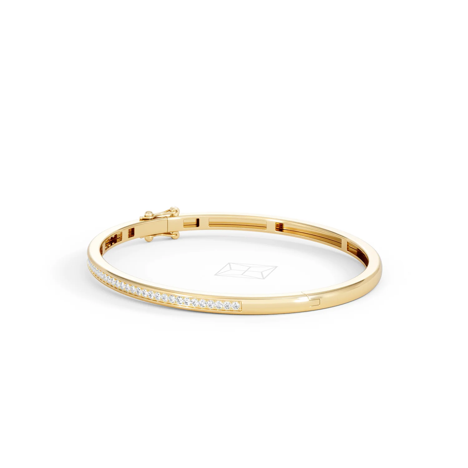 Heritage 0.50ct Round Cut Lab Diamond Bangle in 18K Gold Vermeil - Image 75