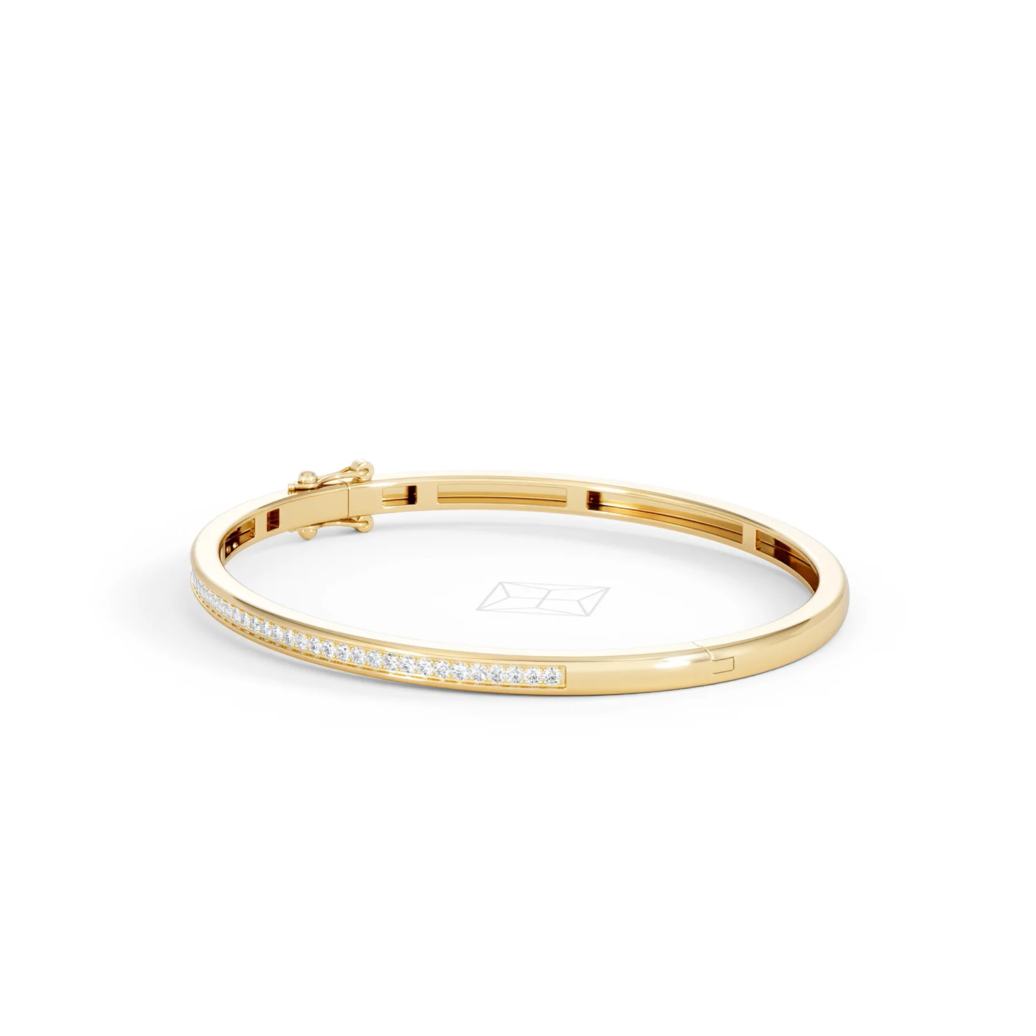 Heritage 0.50ct Round Cut Lab Diamond Bangle in 18K Gold Vermeil - Image 76
