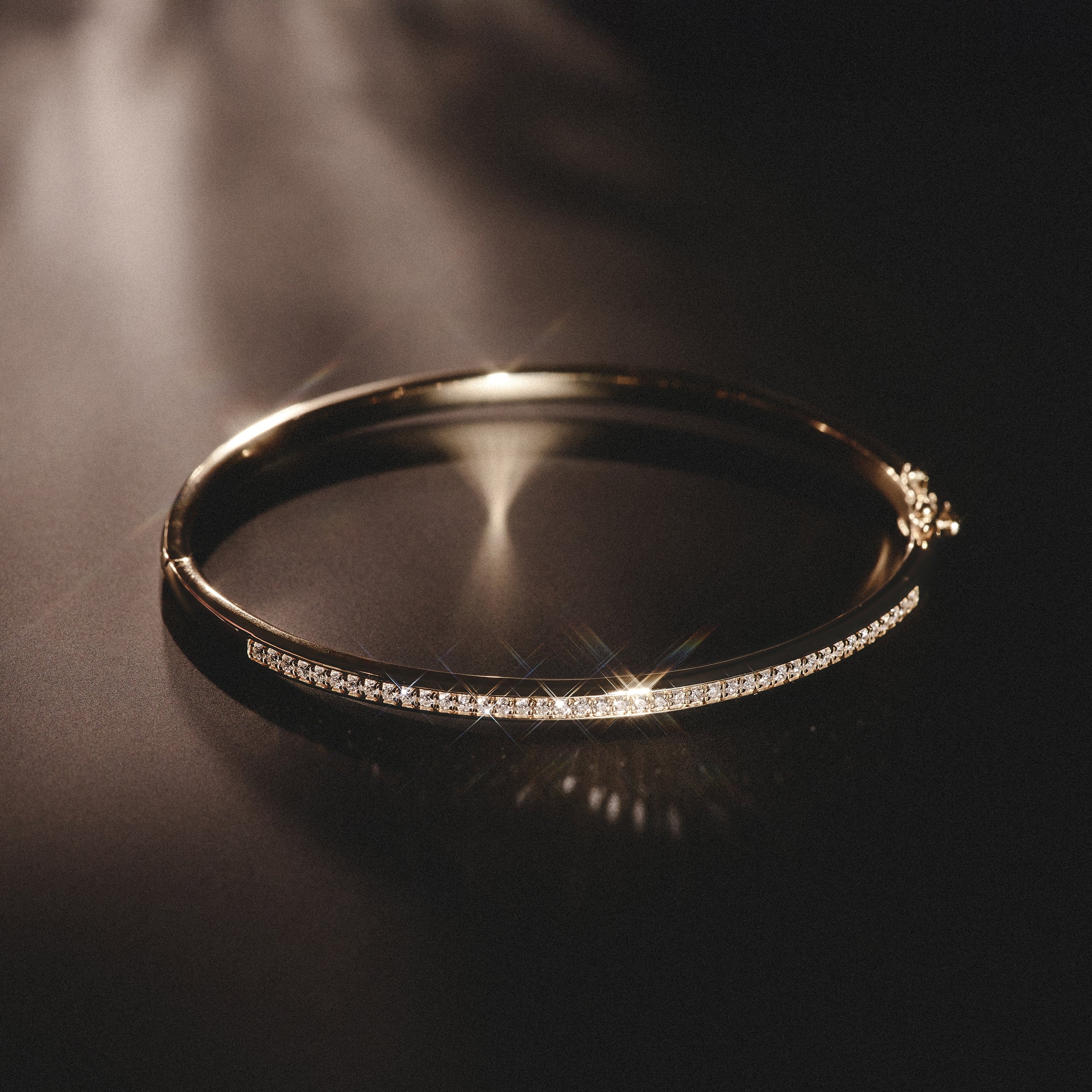 Heritage 0.50ct Round Cut Lab Diamond Bangle in 18K Gold Vermeil - Image 8