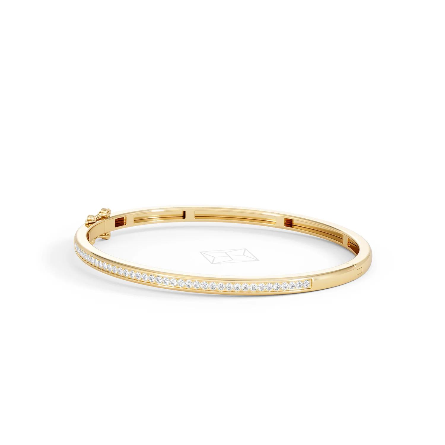 Heritage 0.50ct Round Cut Lab Diamond Bangle in 18K Gold Vermeil - Image 82