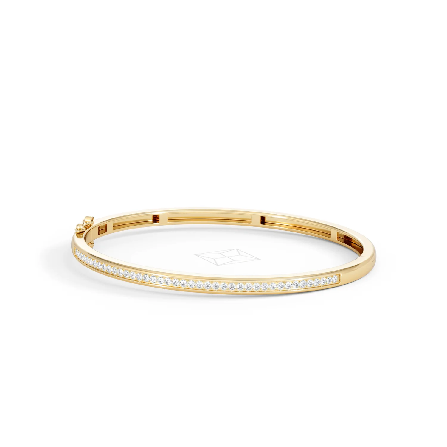 Heritage 0.50ct Round Cut Lab Diamond Bangle in 18K Gold Vermeil - Image 85
