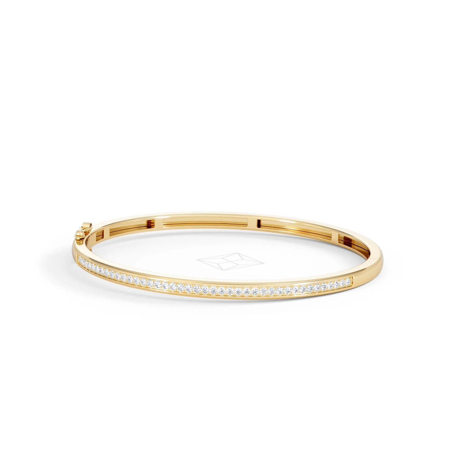 Heritage 0.50ct Round Cut Lab Diamond Bangle in 18K Gold Vermeil - Image 86