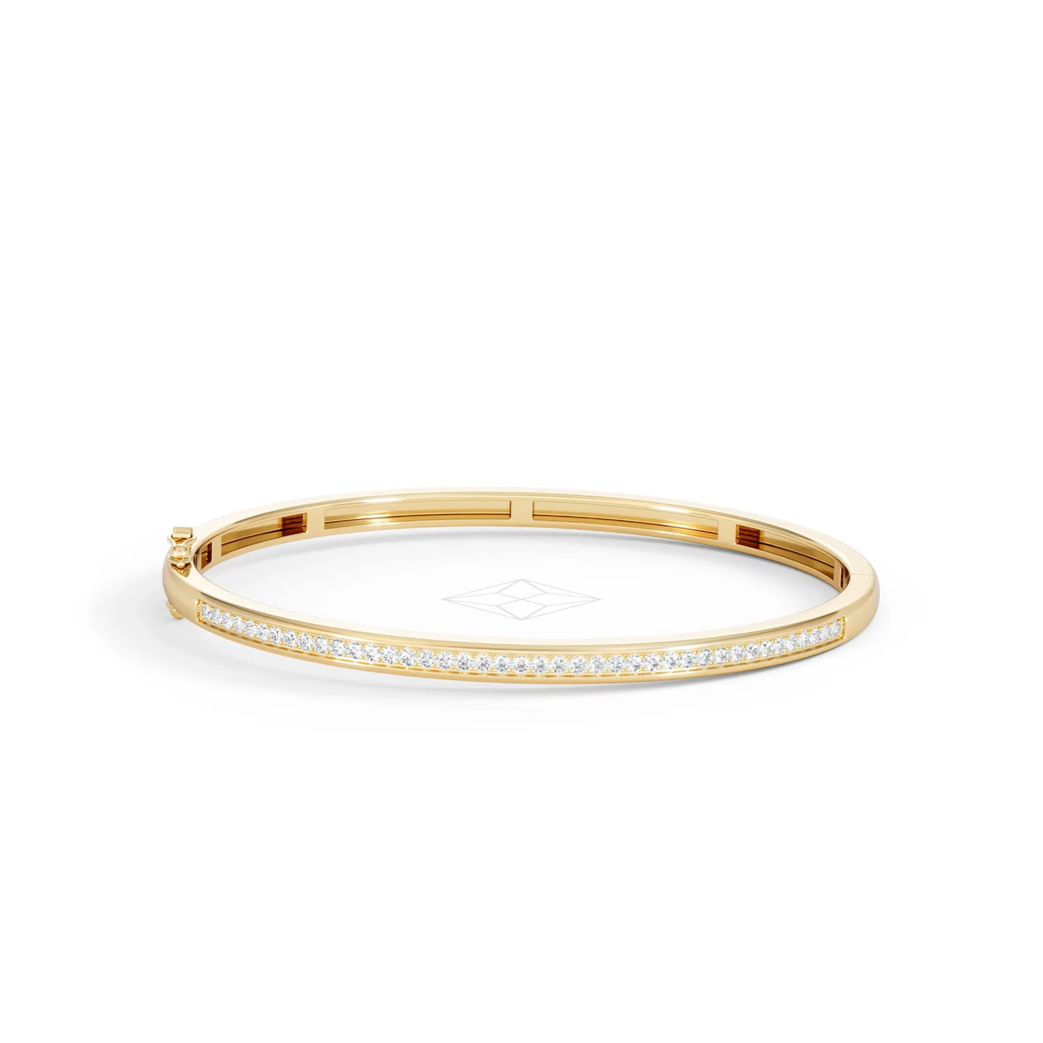 Heritage 0.50ct Round Cut Lab Diamond Bangle in 18K Gold Vermeil - Image 9