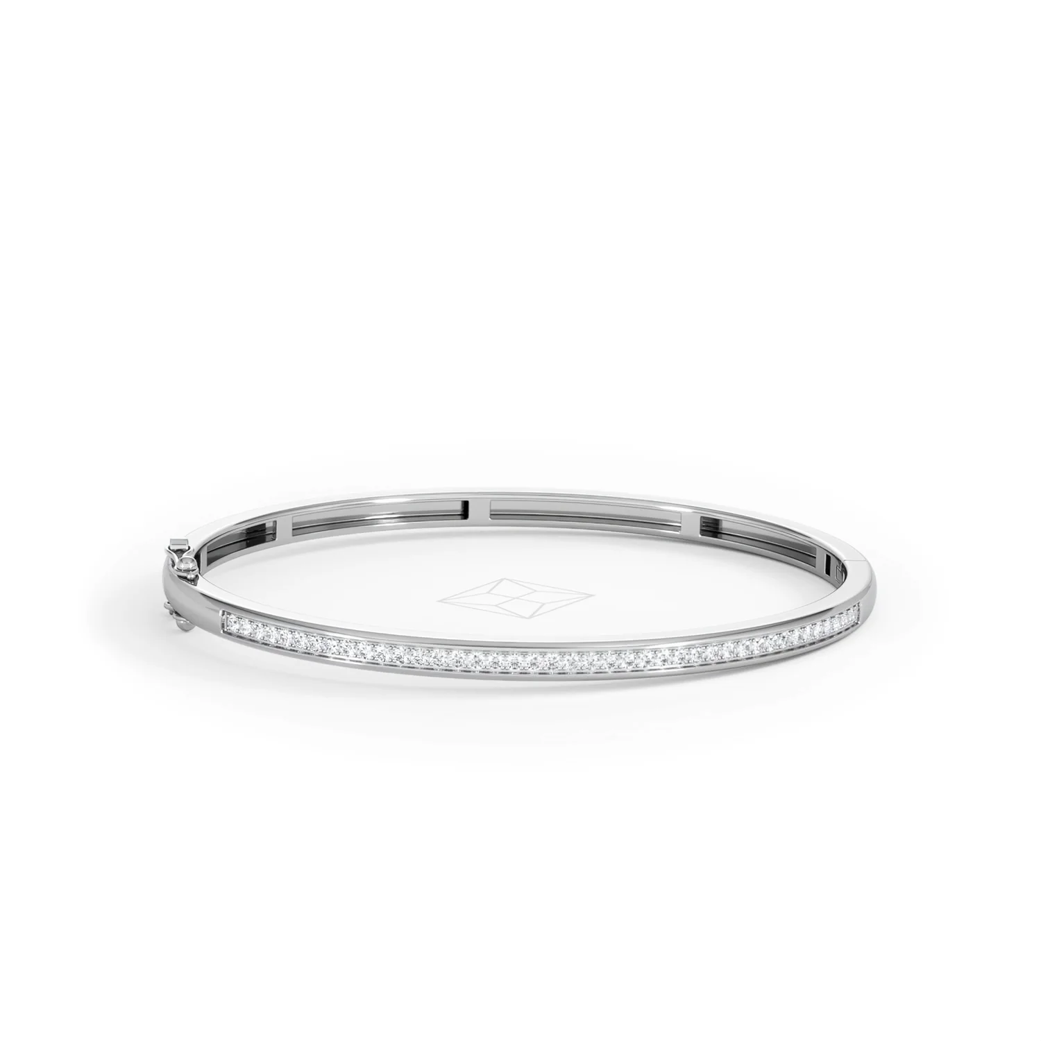 Heritage 0.50ct Round Cut Lab Diamond Bangle in Sterling Silver - Image 11