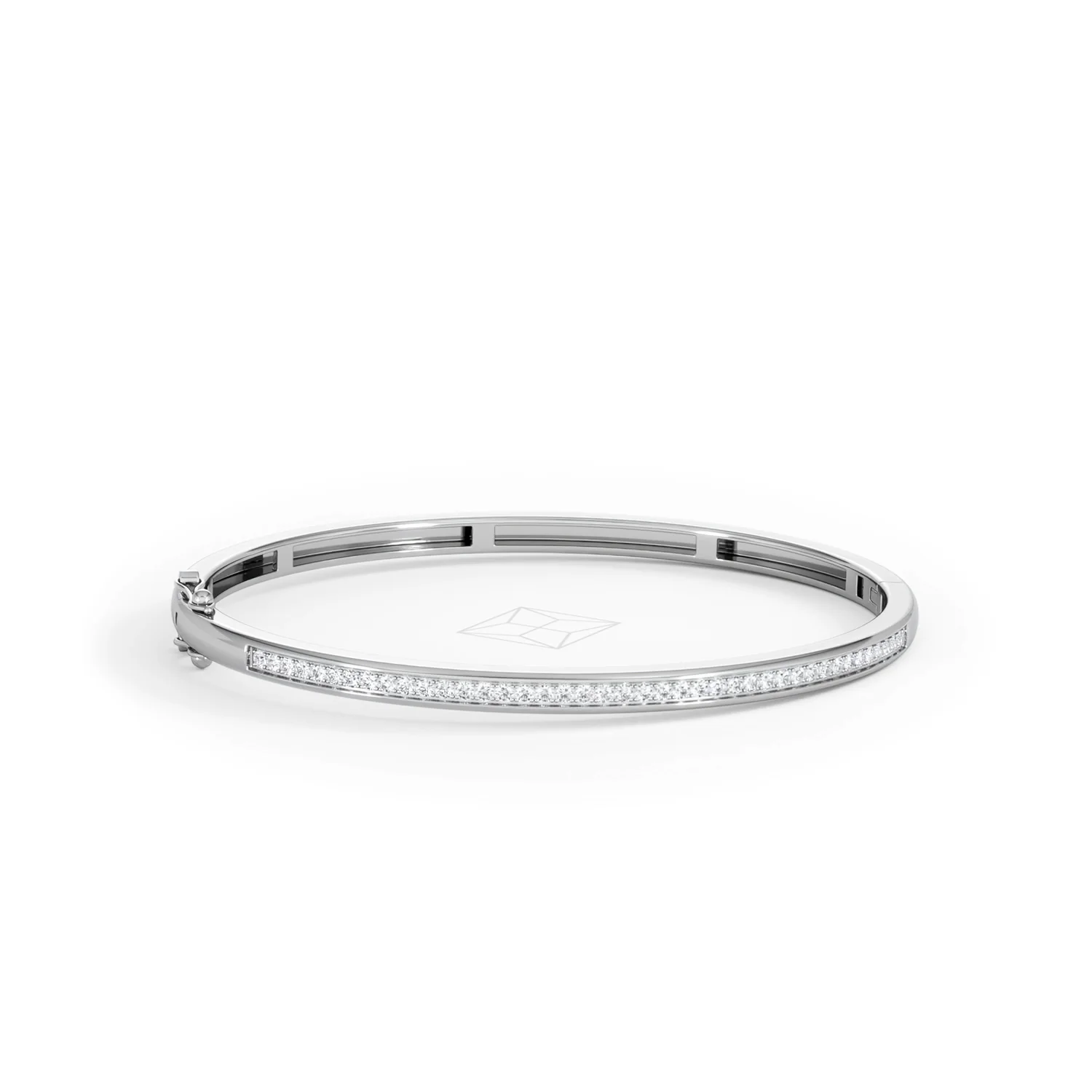 Heritage 0.50ct Round Cut Lab Diamond Bangle in Sterling Silver - Image 12