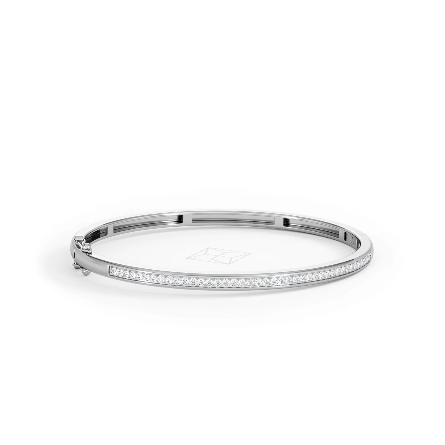 Heritage 0.50ct Round Cut Lab Diamond Bangle in Sterling Silver - Image 13