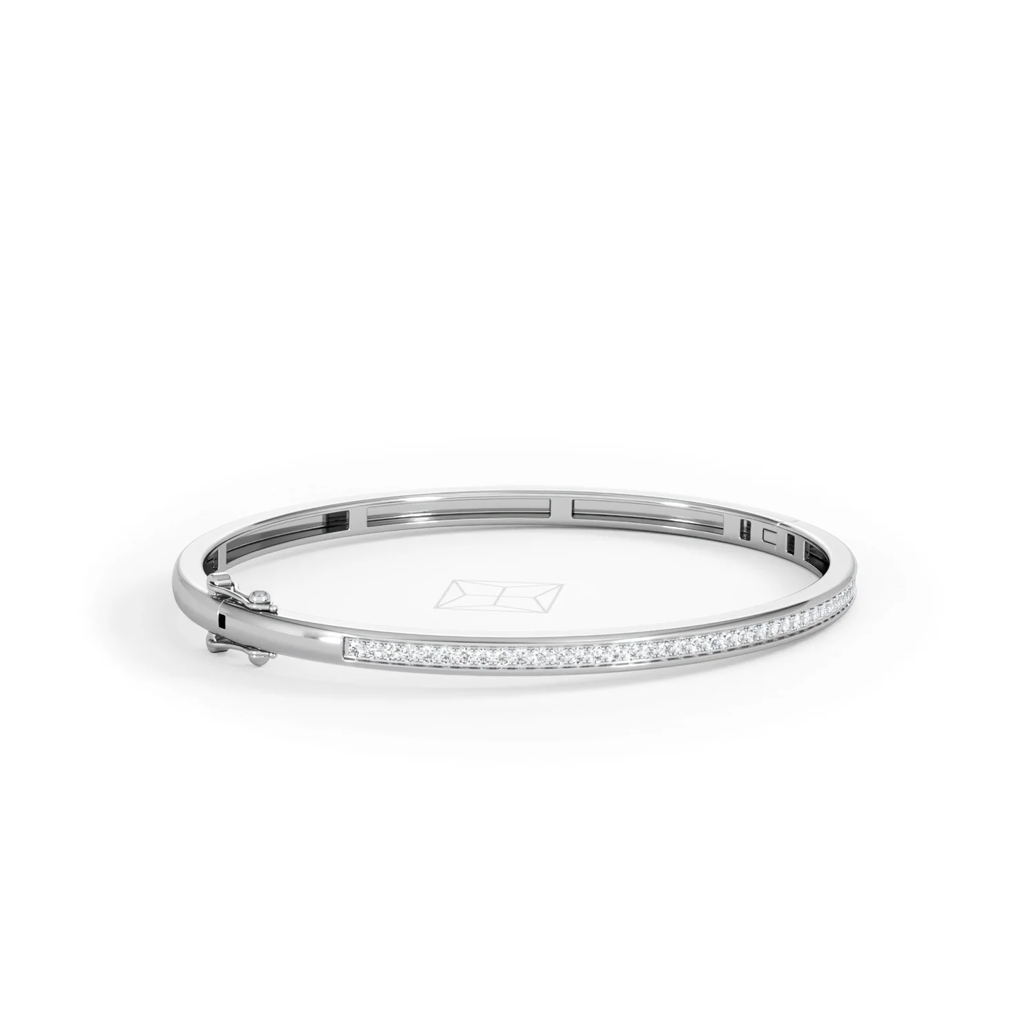 Heritage 0.50ct Round Cut Lab Diamond Bangle in Sterling Silver - Image 17