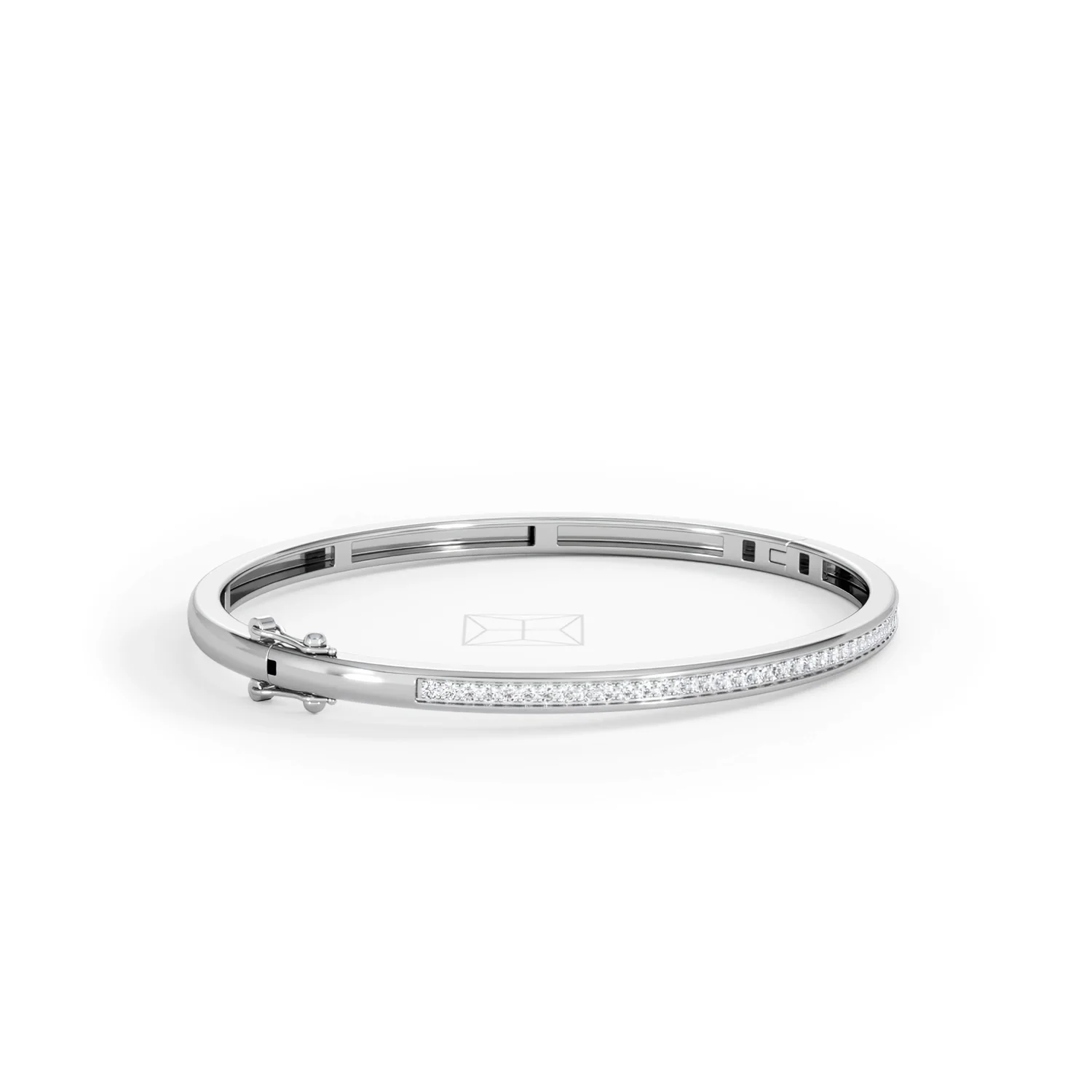 Heritage 0.50ct Round Cut Lab Diamond Bangle in Sterling Silver - Image 19