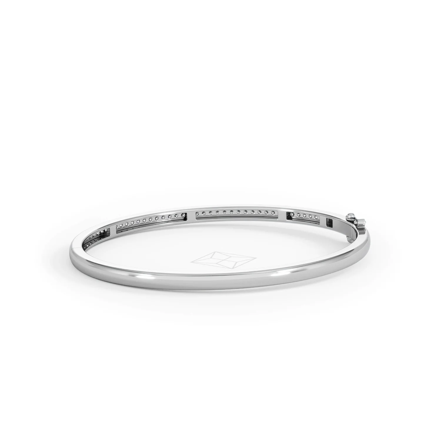 Heritage 0.50ct Round Cut Lab Diamond Bangle in Sterling Silver - Image 52