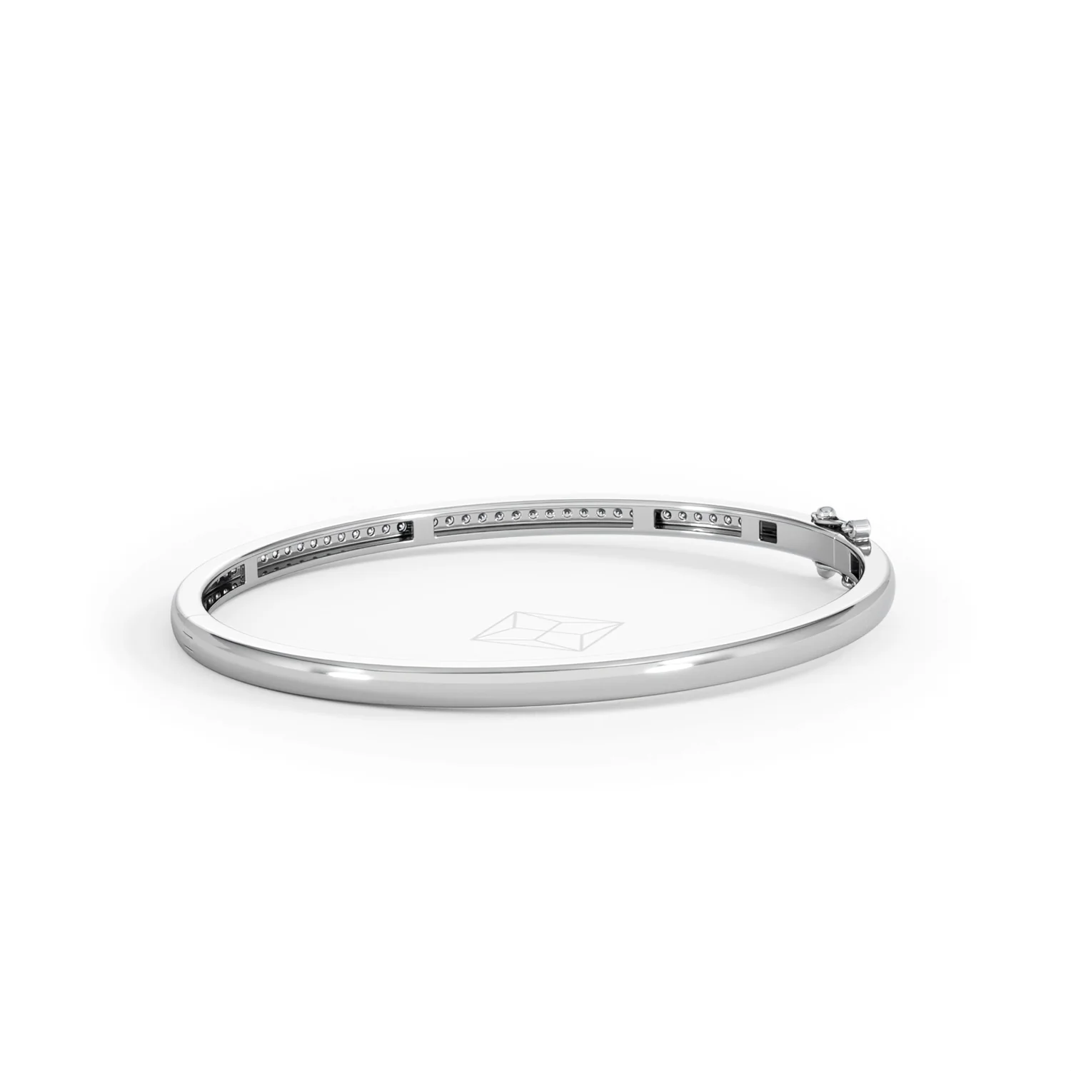 Heritage 0.50ct Round Cut Lab Diamond Bangle in Sterling Silver - Image 54