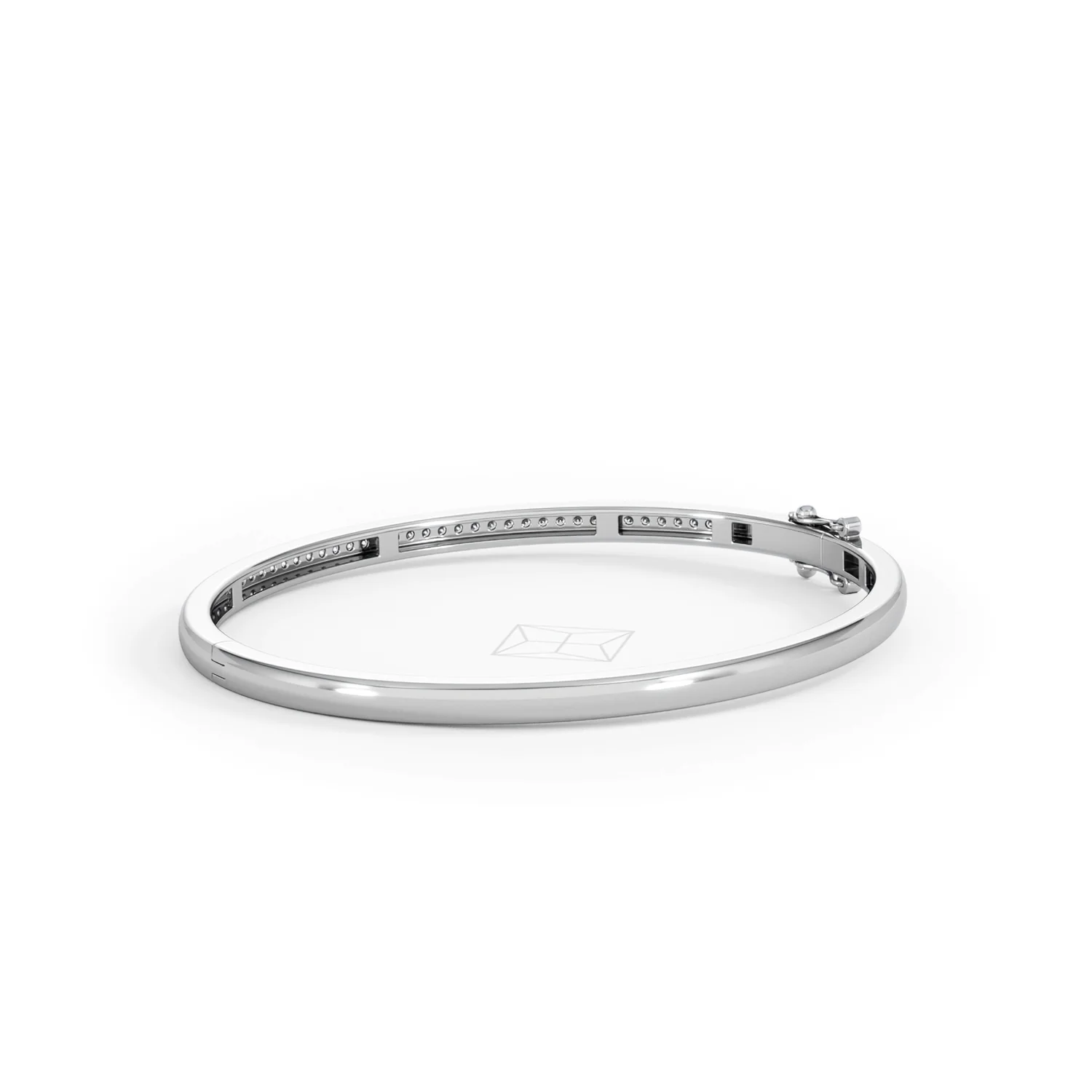 Heritage 0.50ct Round Cut Lab Diamond Bangle in Sterling Silver - Image 56